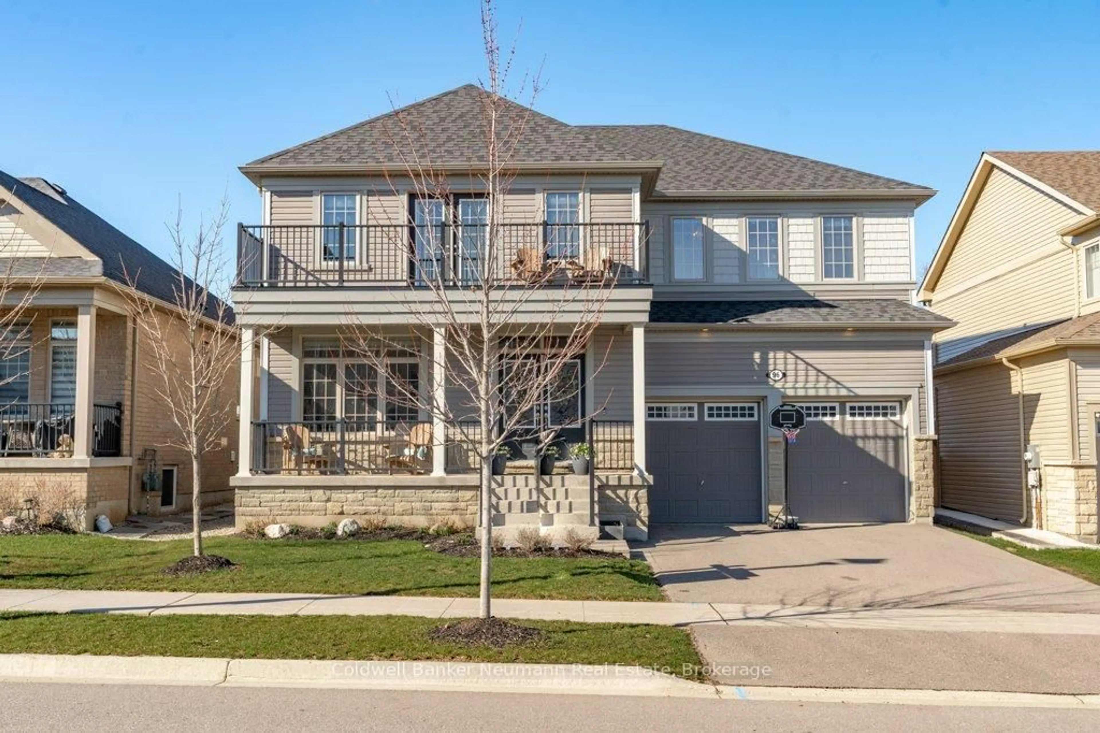 Home with brick exterior material, street for 96 Harpin Way, Centre Wellington Ontario N1M 0G9