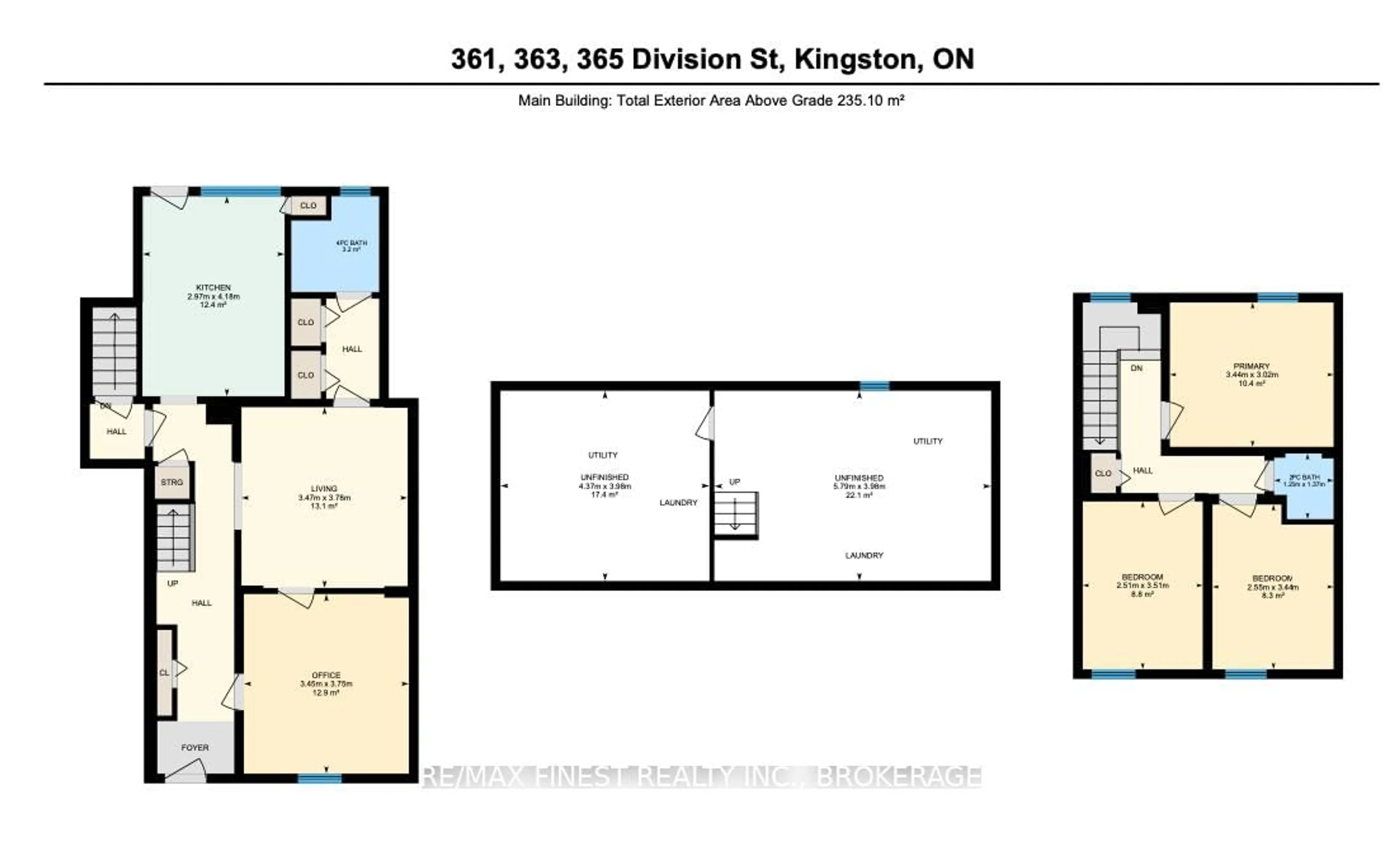 Floor plan for 361-365 Division St, Kingston Ontario K7K 4A4