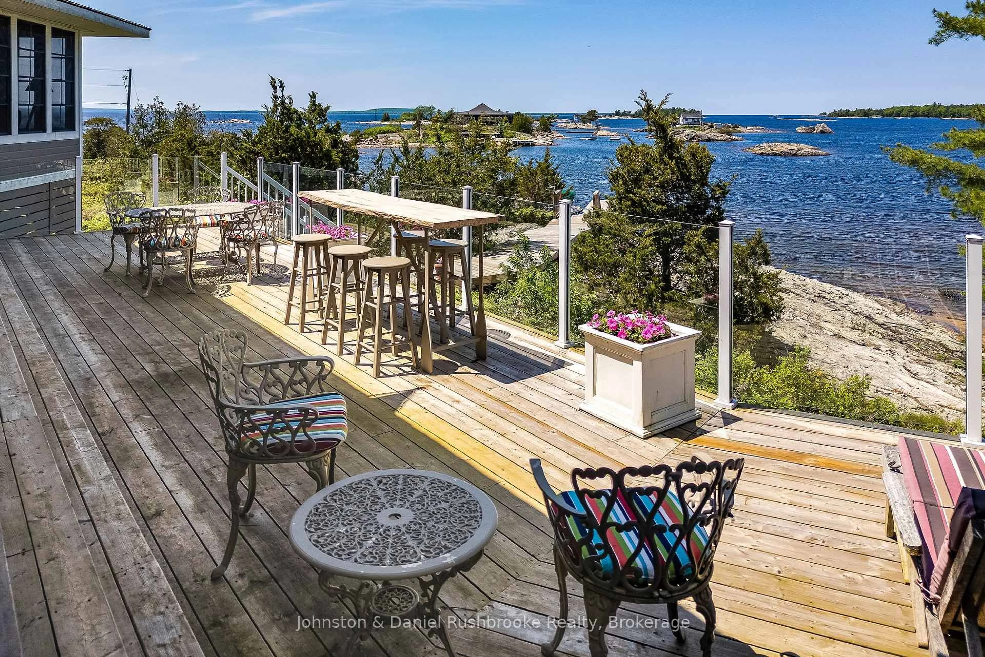 Patio, water/lake/river/ocean view for 2 Island 1210, Georgian Bay Ontario P0E 1E0