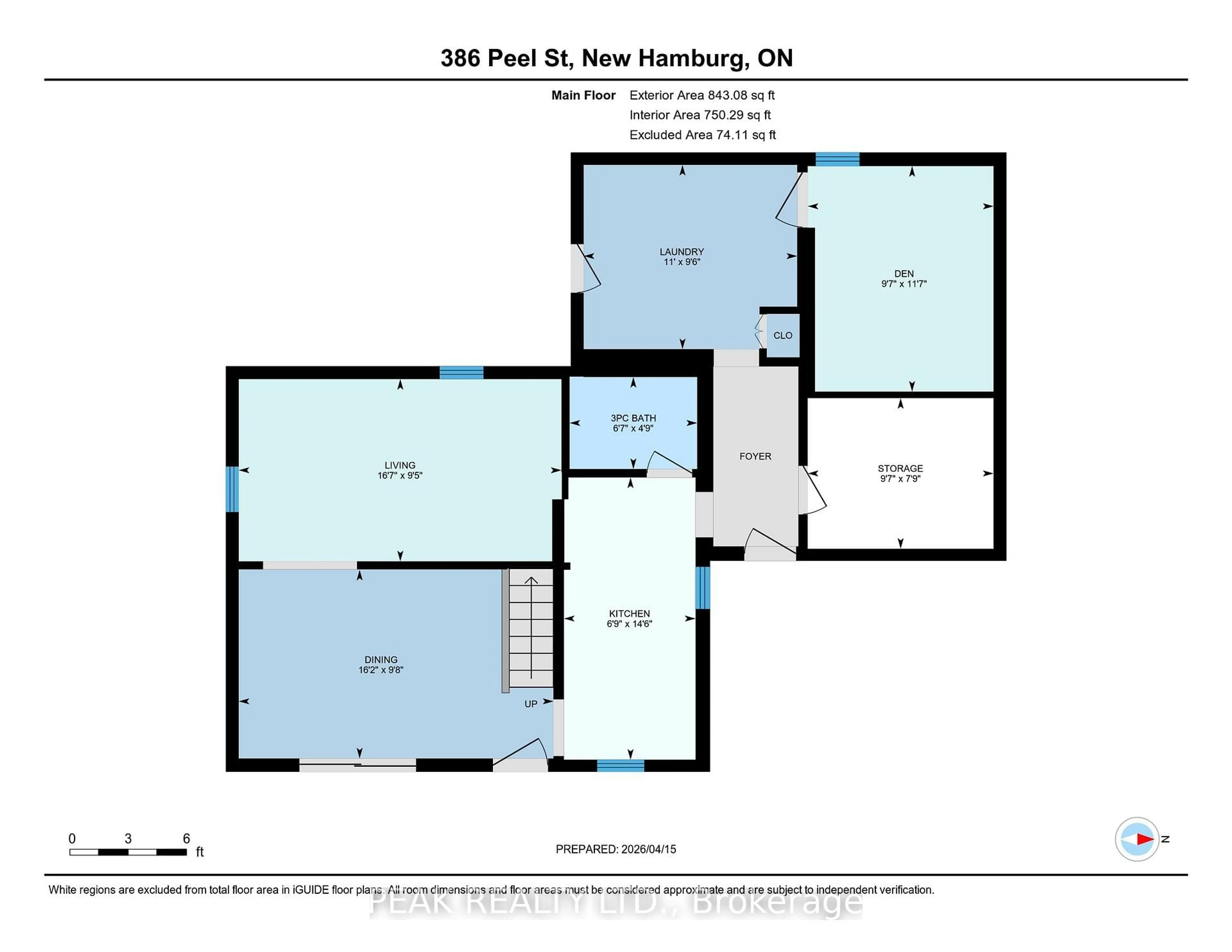 Floor plan for 386 Peel St, Wilmot Ontario N3A 1E5