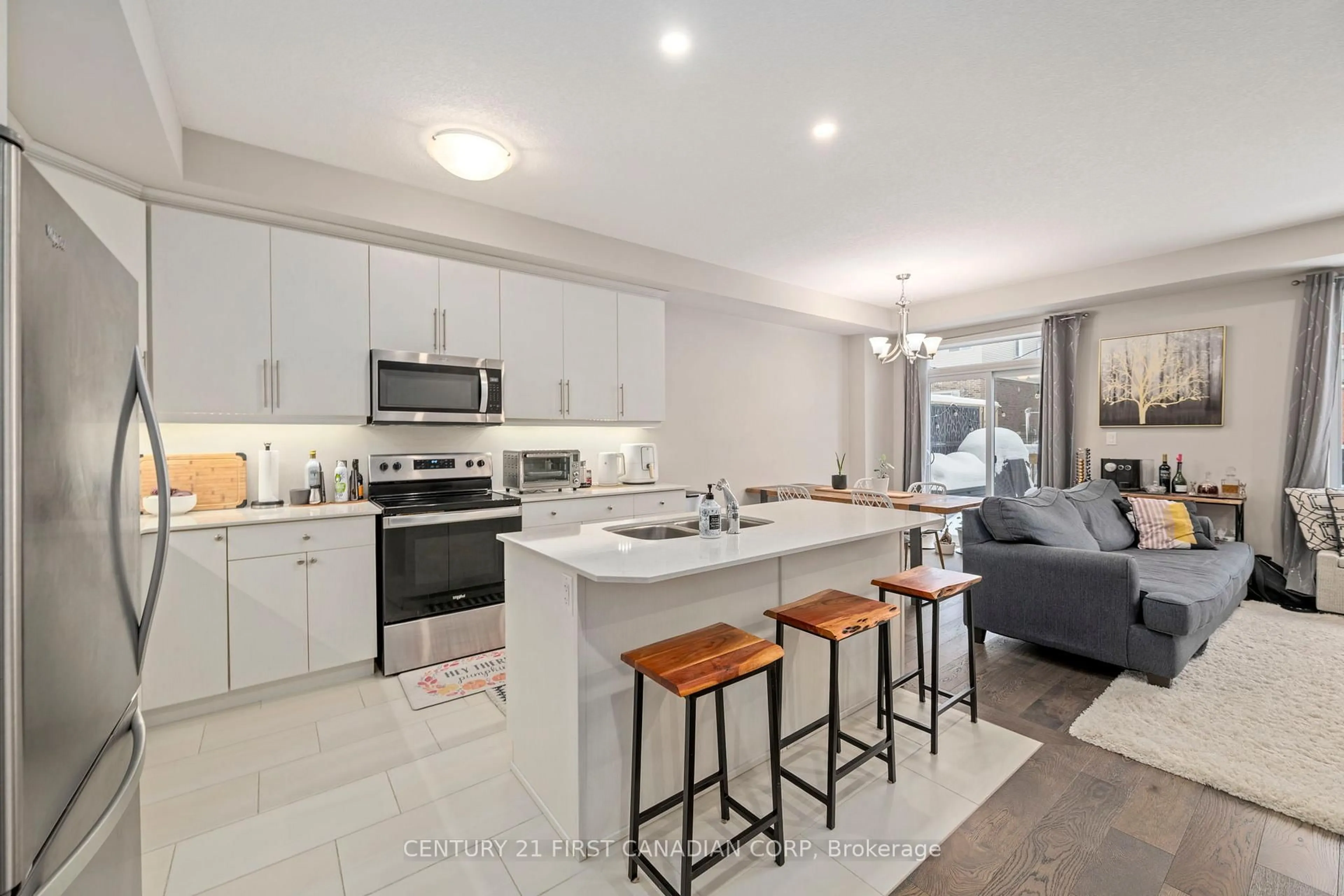 Open concept kitchen, ceramic/tile floor for 1375 Whetherfield St #36, London North Ontario N6H 0K5