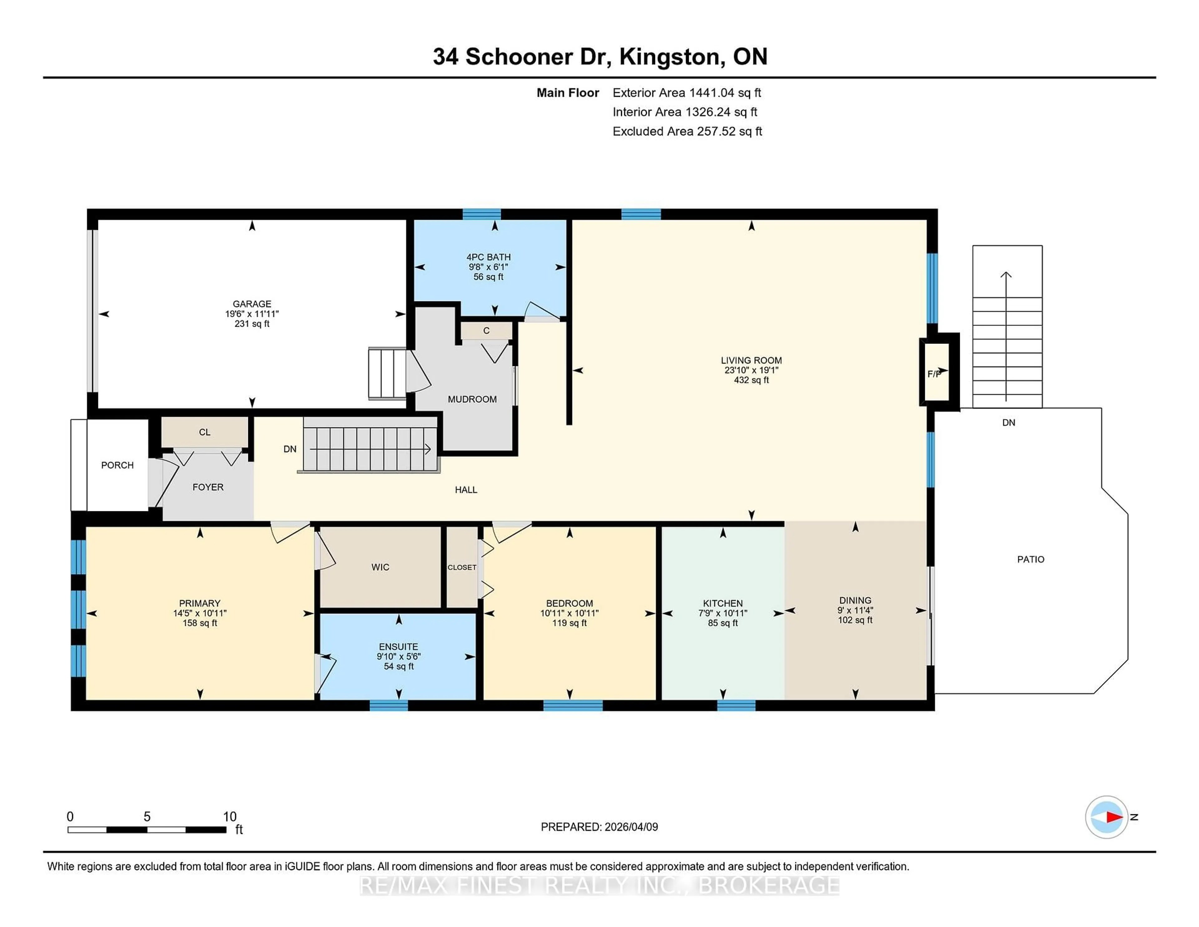 Floor plan for 34 Schooner Dr, Kingston Ontario K7K 7J8