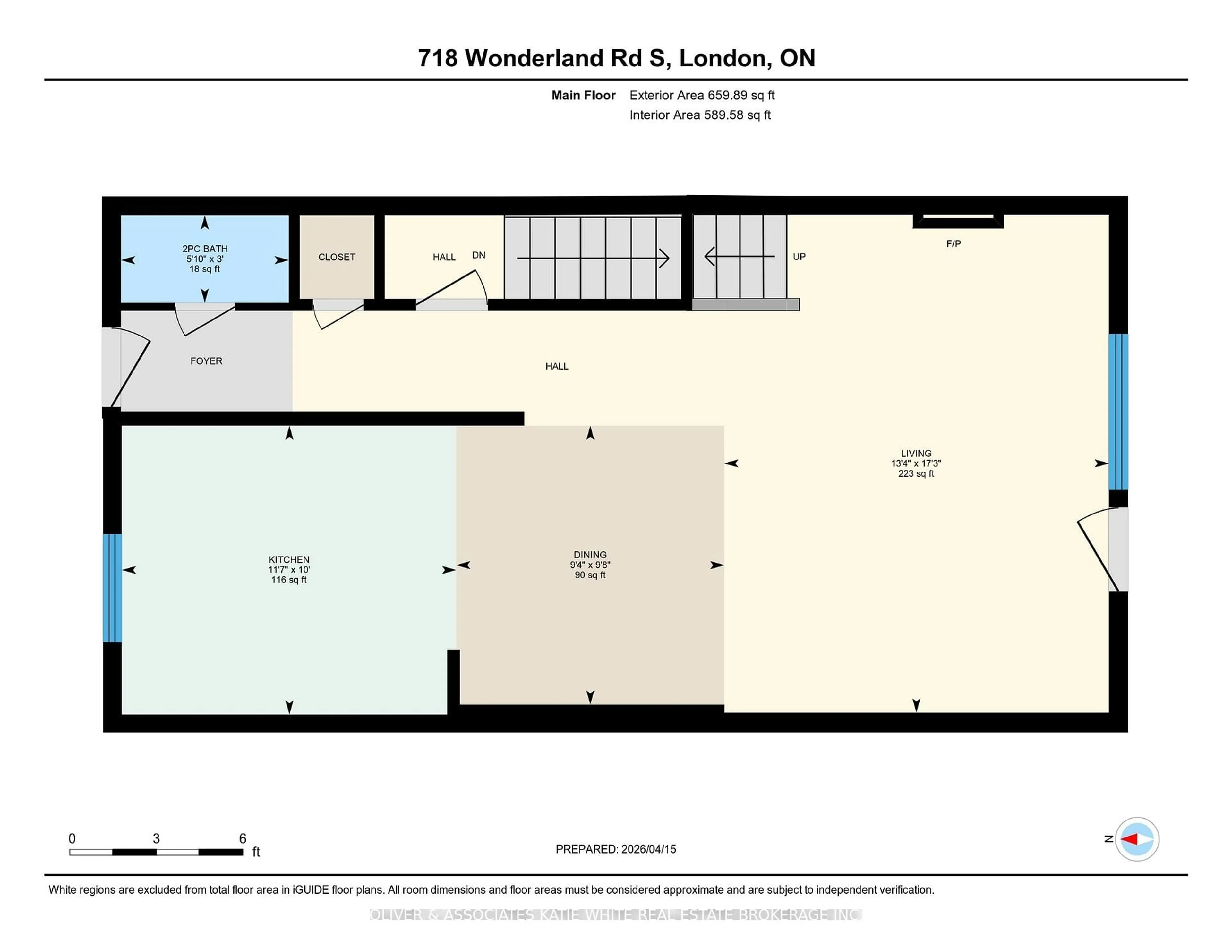 Floor plan for 718 Wonderland Rd, London South Ontario N6K 1L8