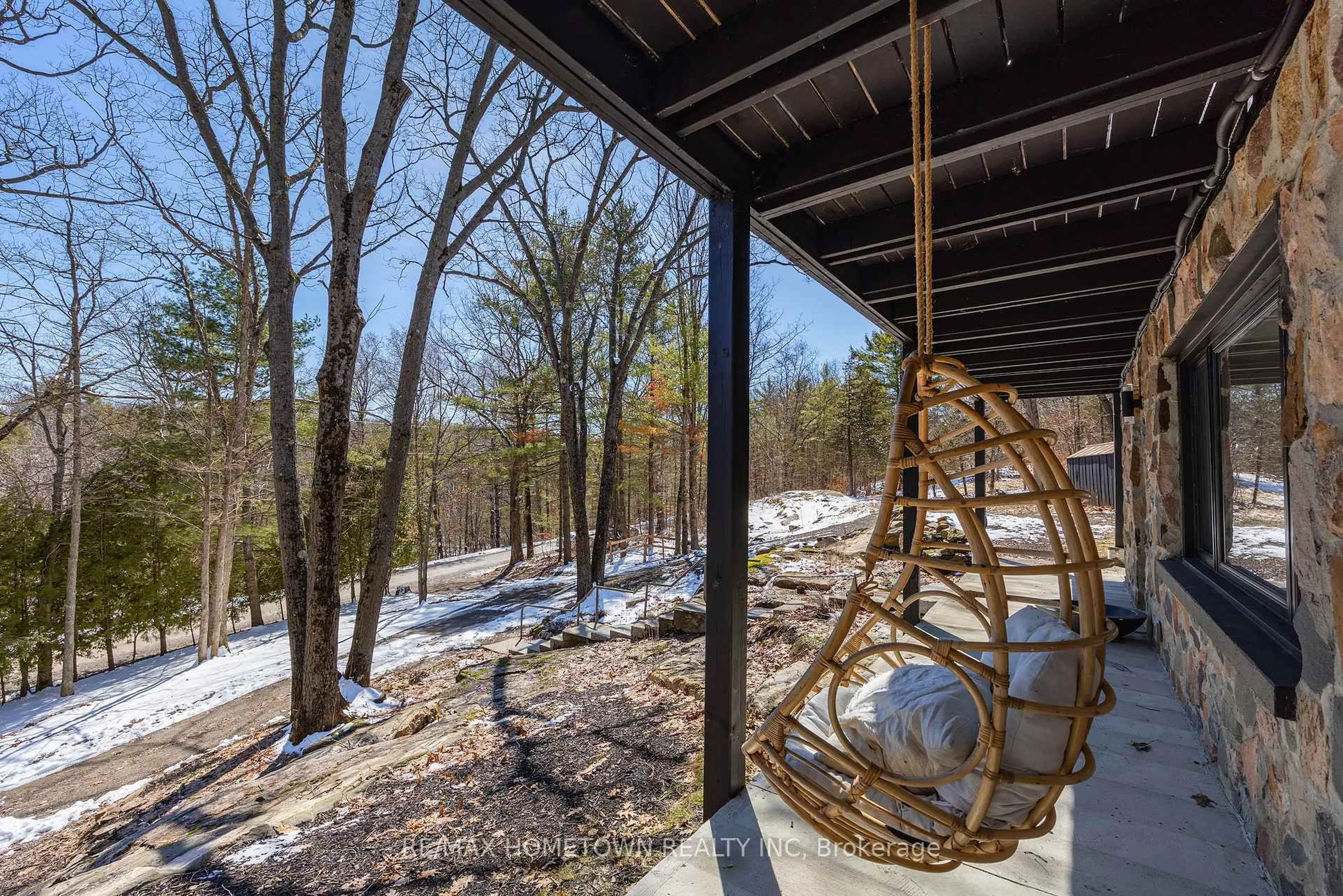 Patio, forest/trees view for 414 Old River Rd, Front of Yonge Ontario K0E 1R0