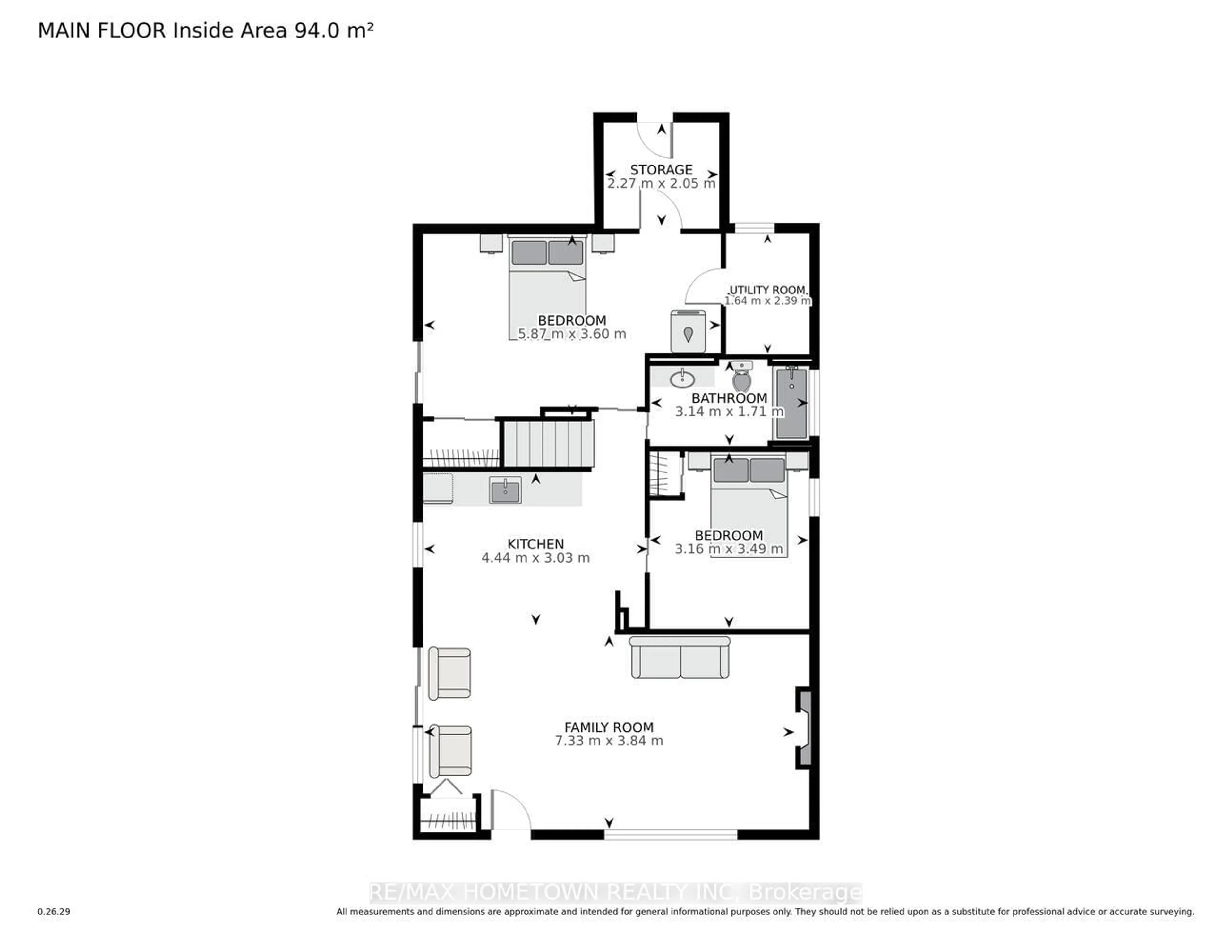 Floor plan for 414 Old River Rd, Front of Yonge Ontario K0E 1R0