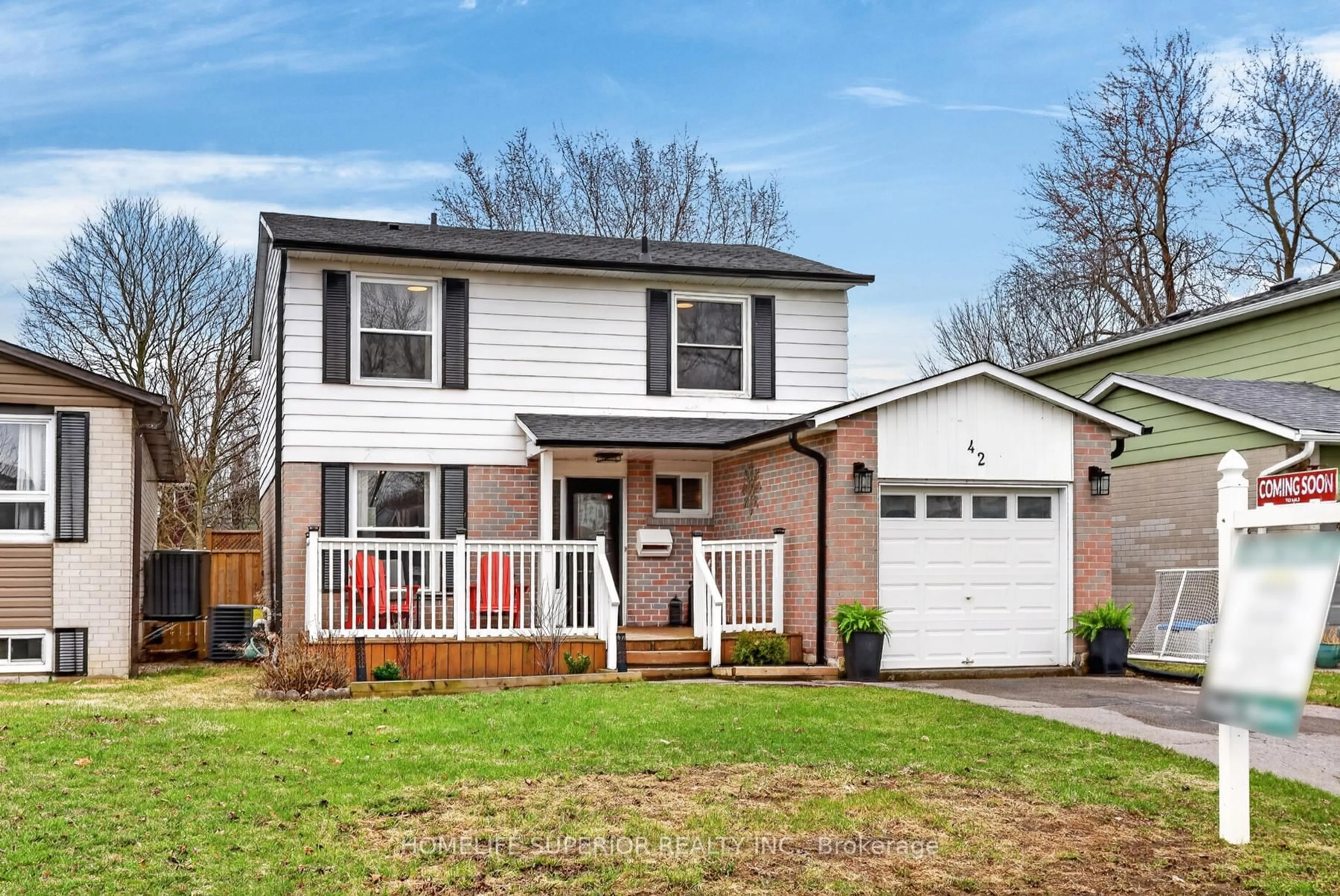 Home with vinyl exterior material, street for 42 Arthur Mark Dr, Port Hope Ontario L1A 3X1