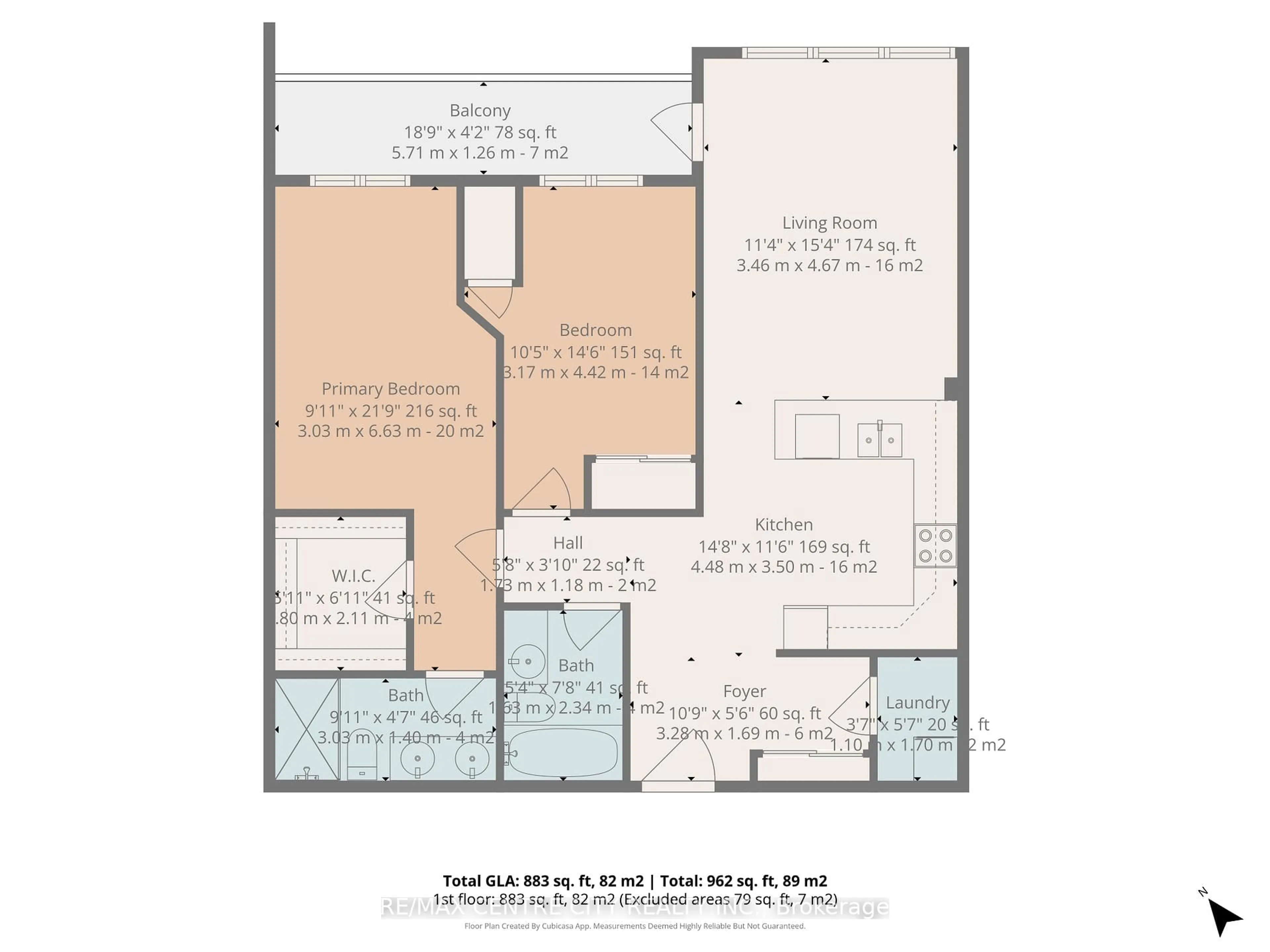 Floor plan for 100 The Prom #405, Central Elgin Ontario N5L 0B7
