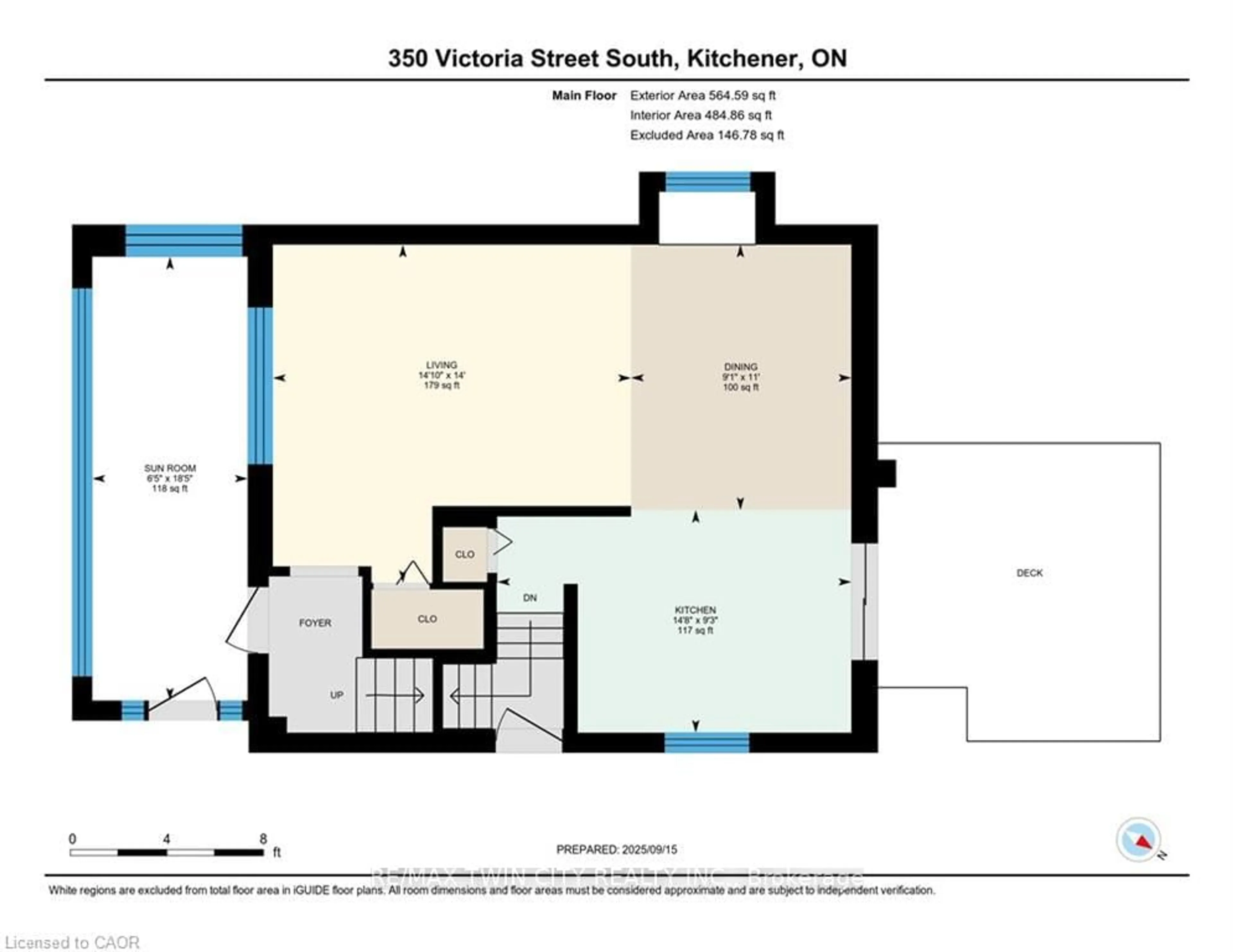 Floor plan for 350 Victoria St, Kitchener Ontario N2M 3A5