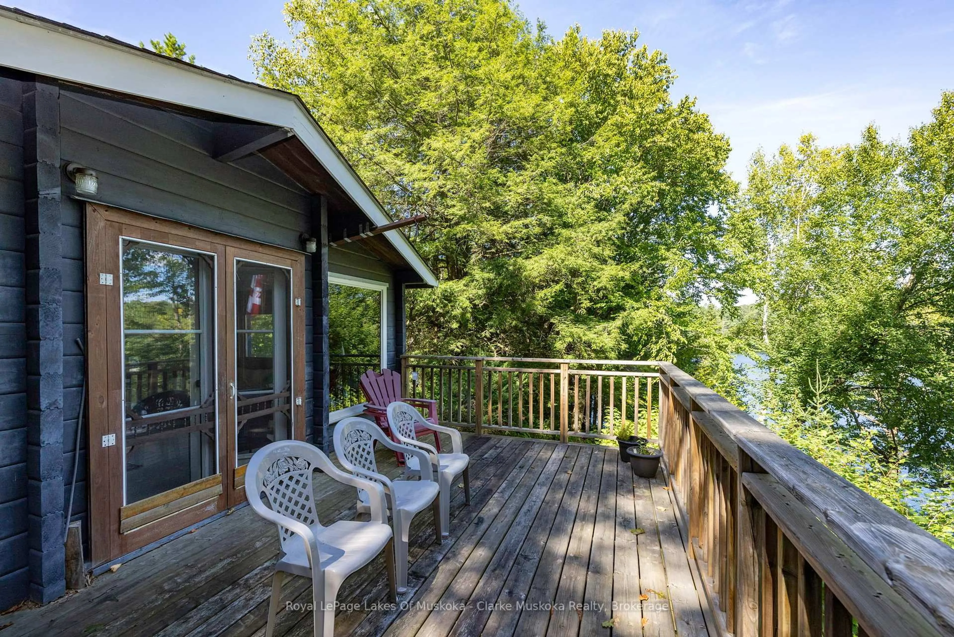 Patio, water/lake/river/ocean view for 74 Lioness Rd, Seguin Ontario P2A 2W8