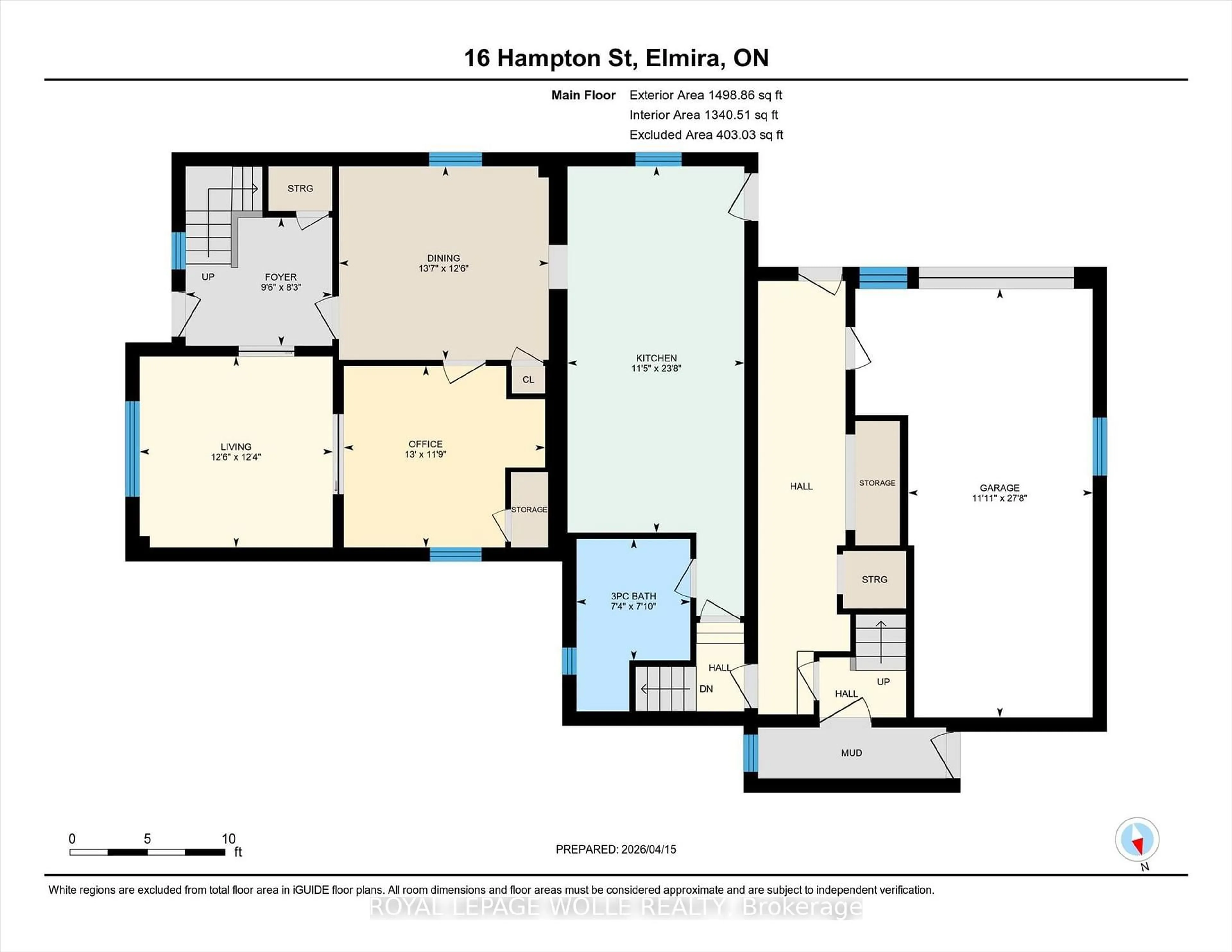 Floor plan for 16 Hampton St, Woolwich Ontario N3B 1X9