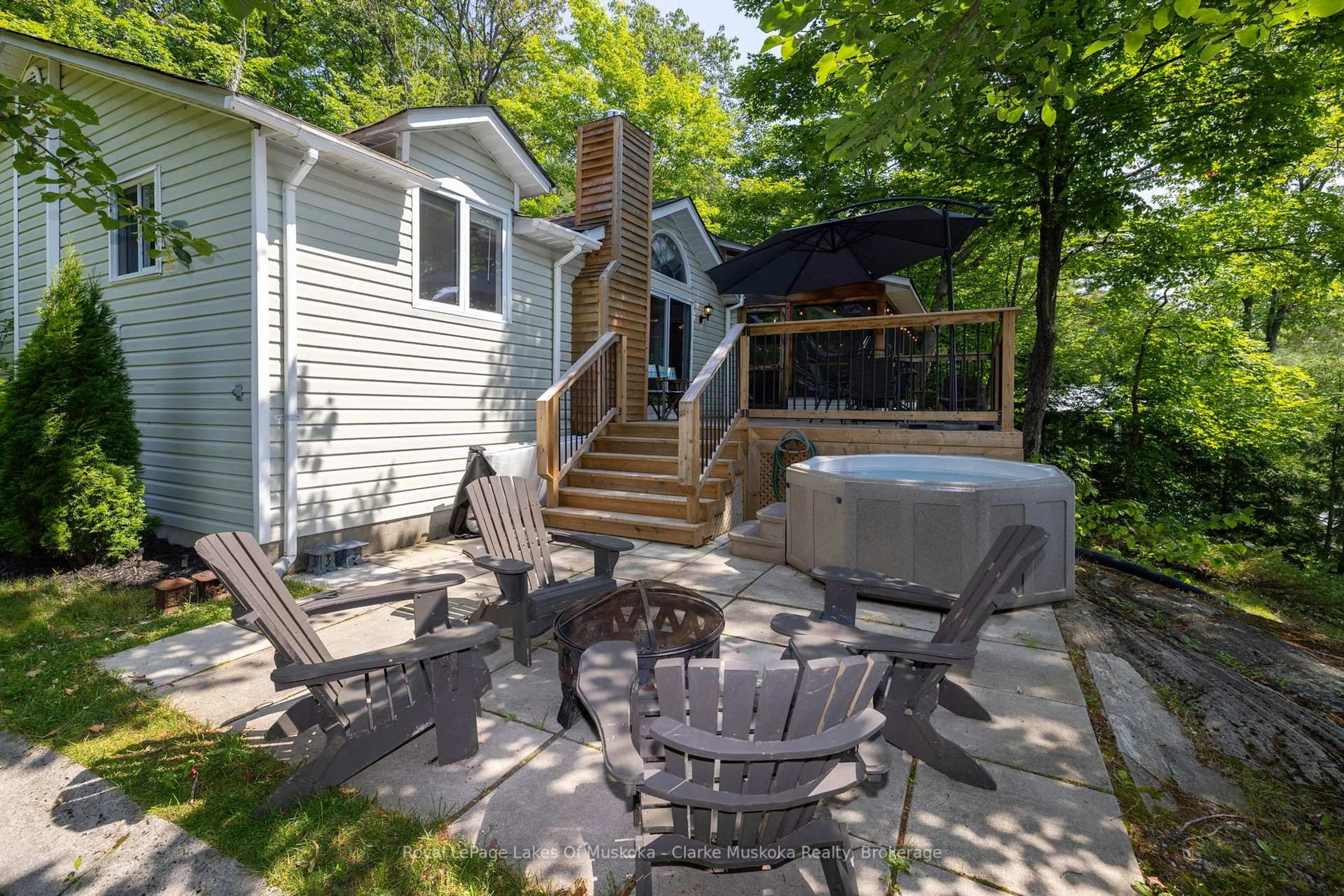 Patio, water/lake/river/ocean view for 27 Joyce Lane, The Archipelago Ontario P0G 1G0