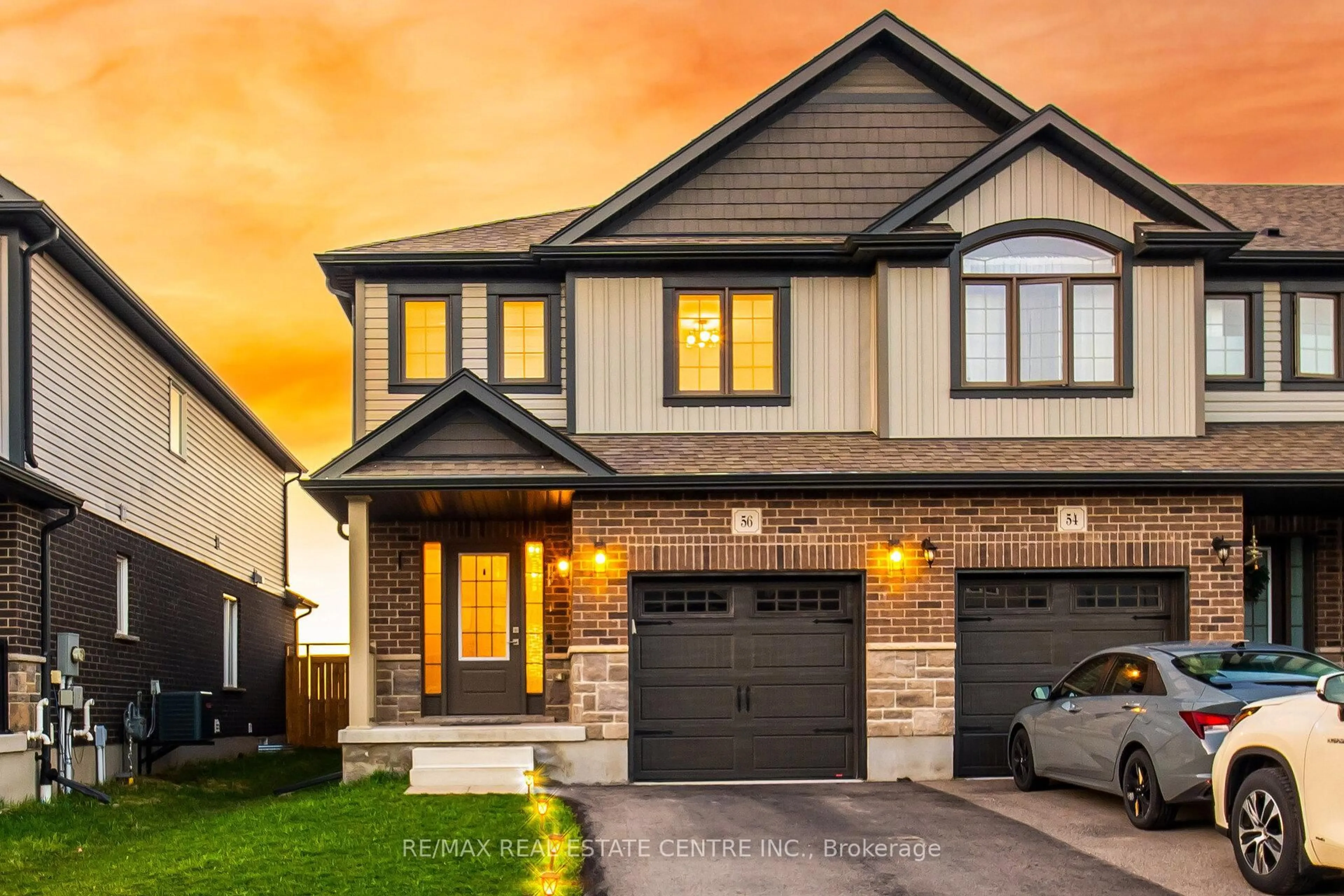 Home with brick exterior material, street for 56 Miranda Path, Woolwich Ontario N3B 0A1