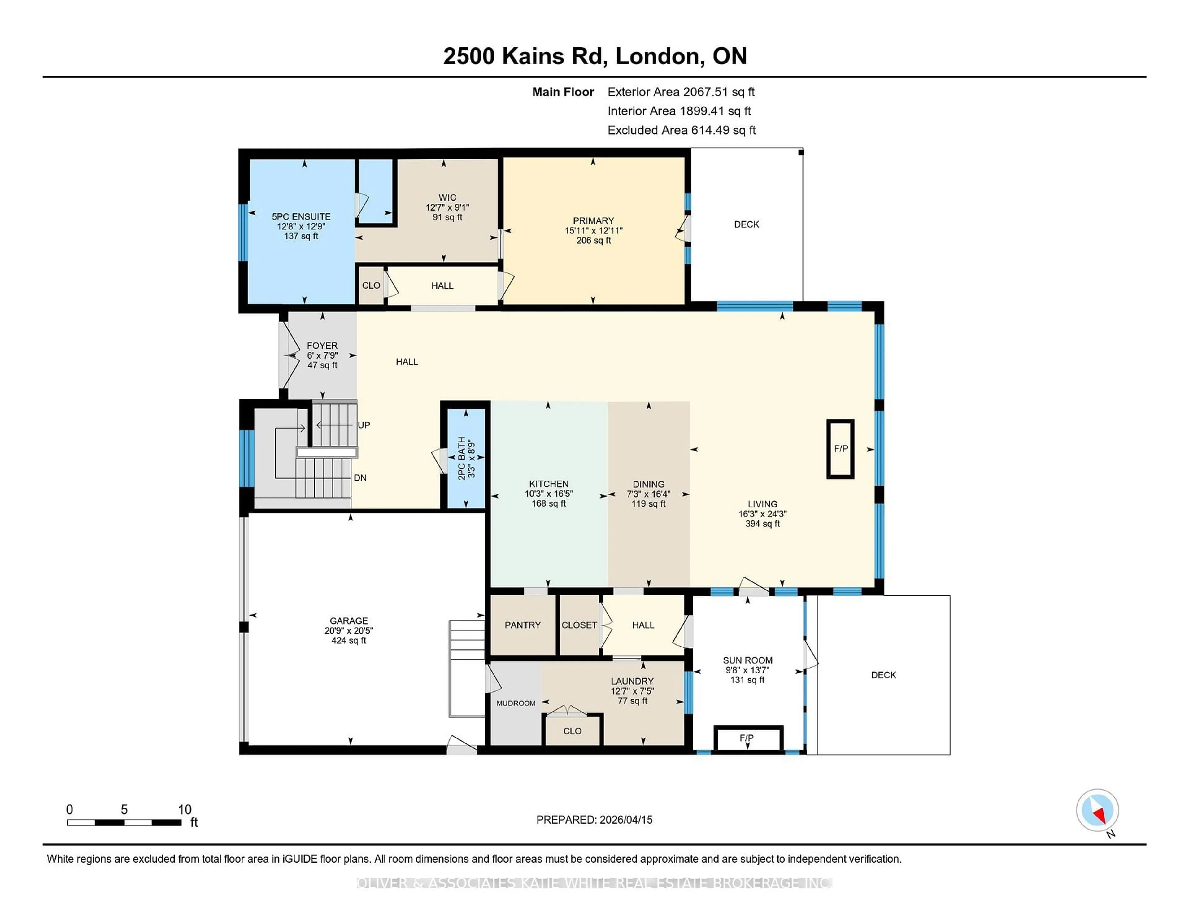 Floor plan for 2500 Kains Rd, London South Ontario N6K 0C1