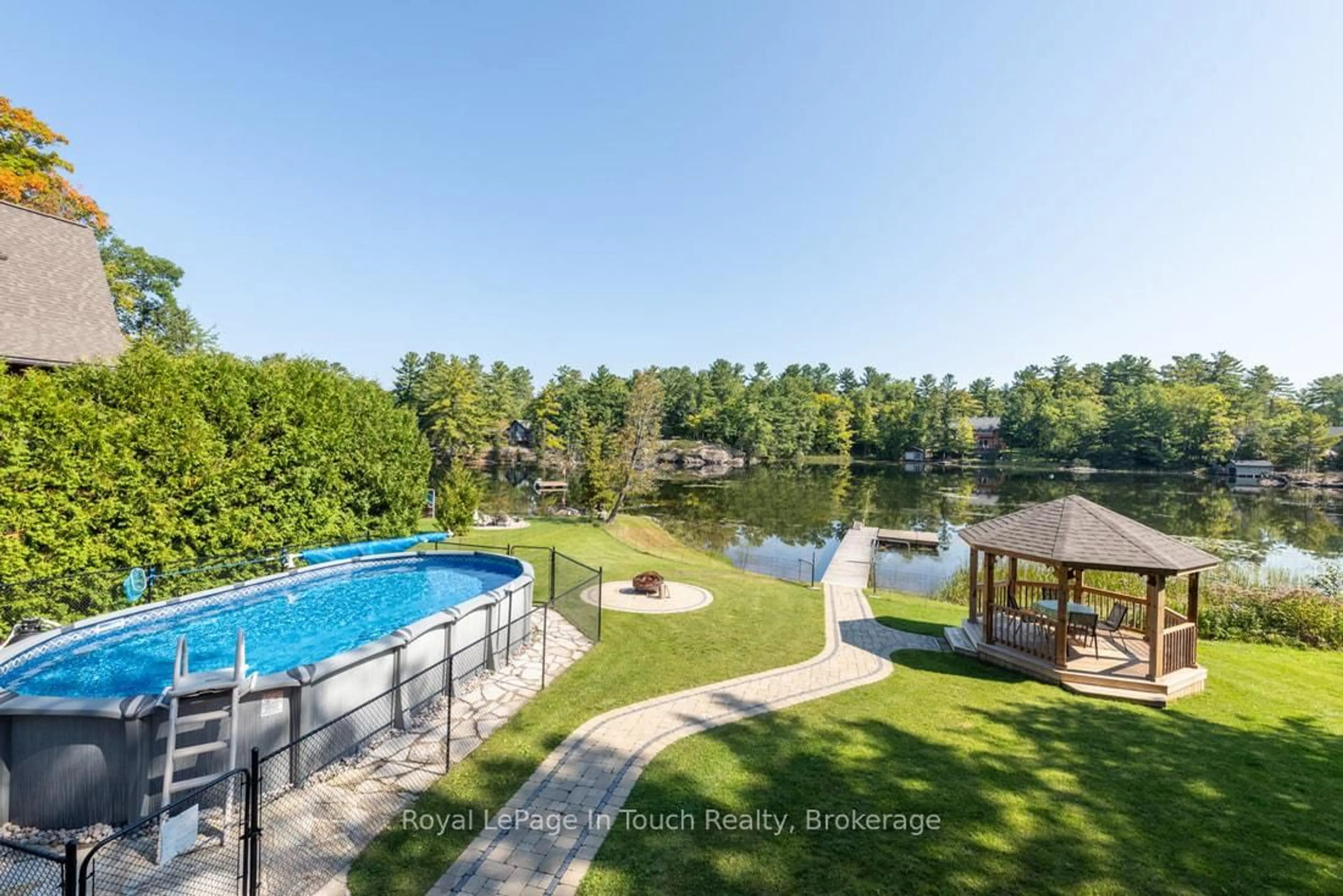 A pic from outside/outdoor area/front of a property/back of a property/a pic from drone, water/lake/river/ocean view for 149 JOHN BUCHLER Rd, Georgian Bay Ontario L0K 1S0