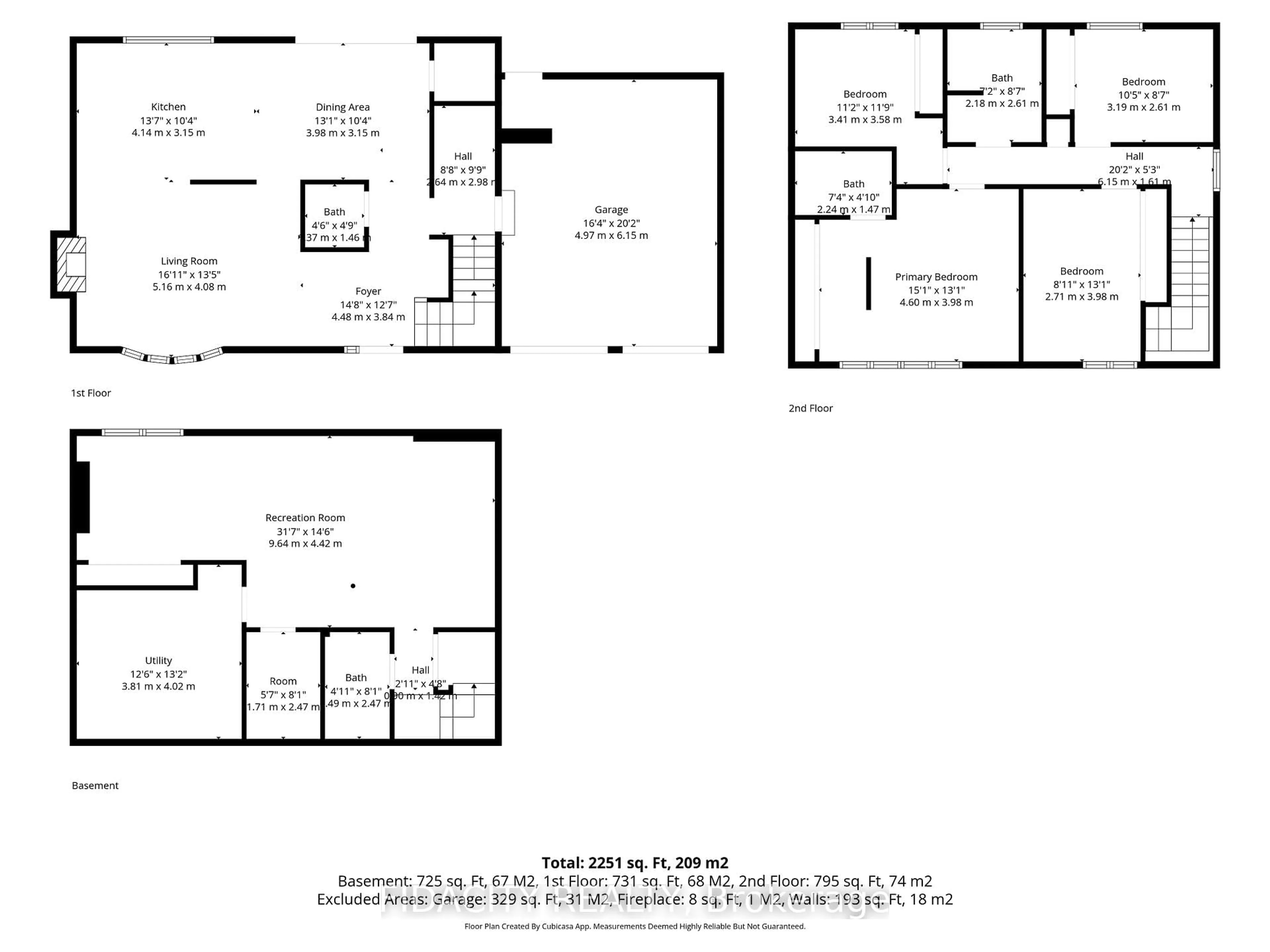 Floor plan for 7 Gagnon Crt, Ottawa Ontario K2K 1A7