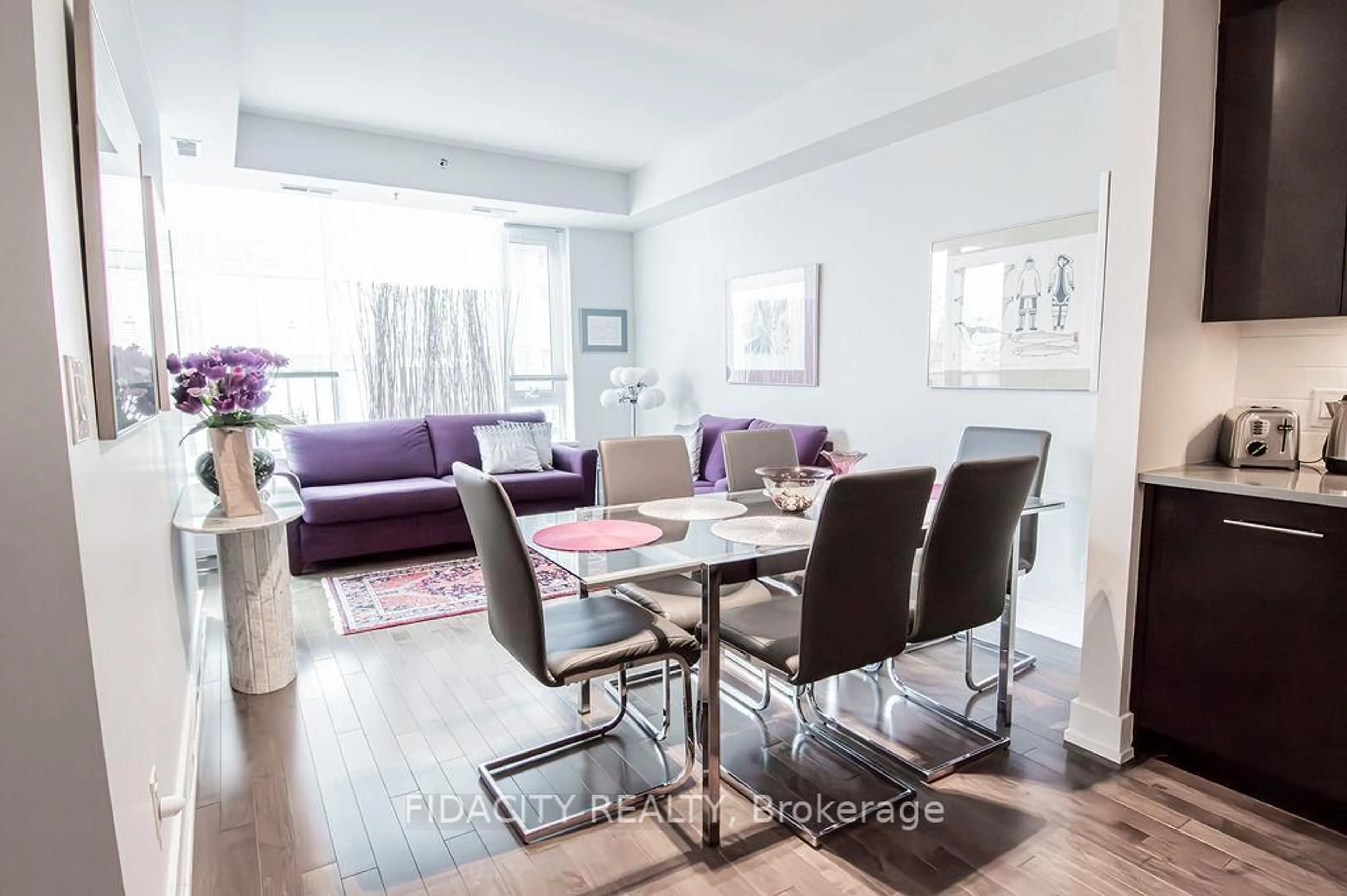 Living room with furniture, wood/laminate floor for 360 Patricia Ave #324, Ottawa Ontario K1Z 6W1