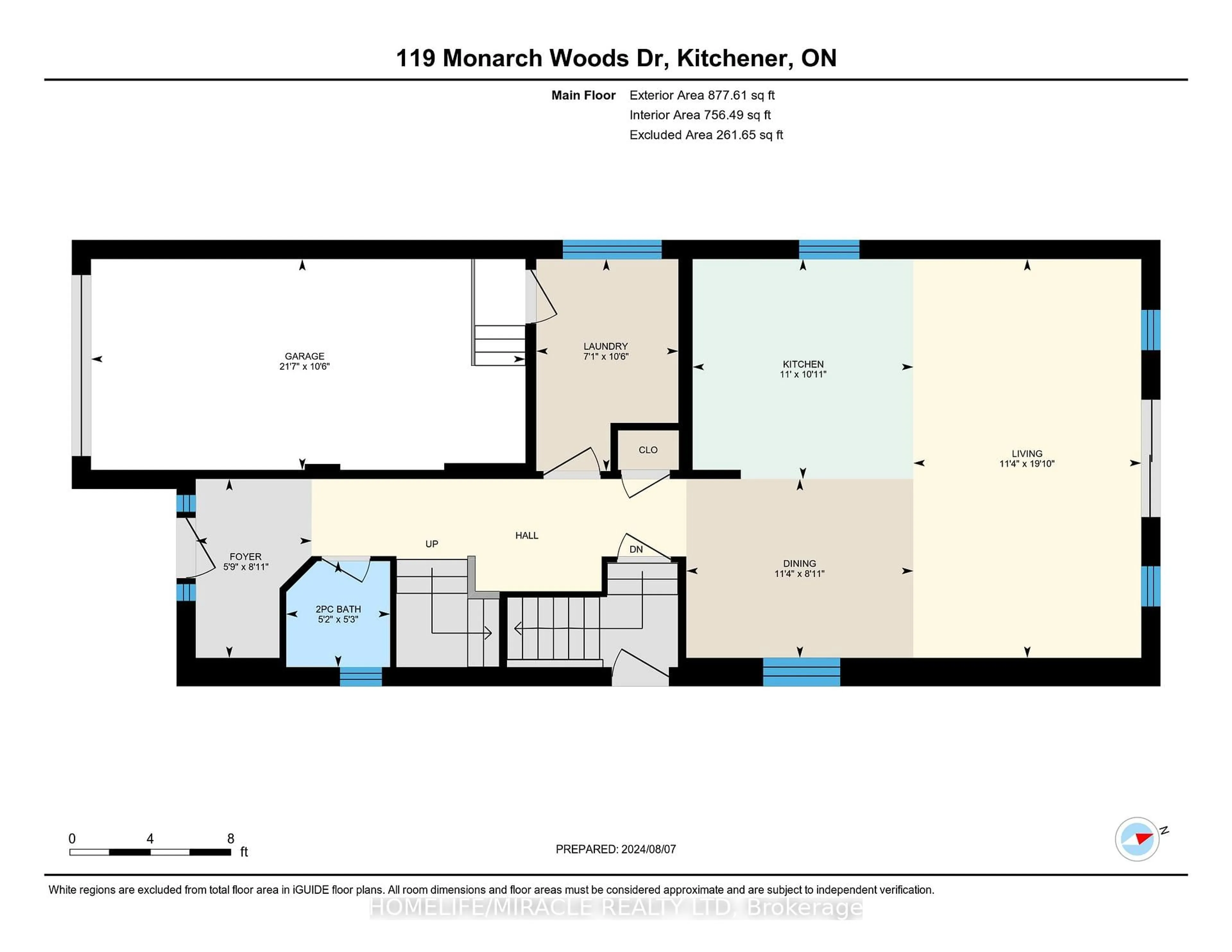 Floor plan for 119 Monarch woods Dr, Kitchener Ontario N2P 0K2