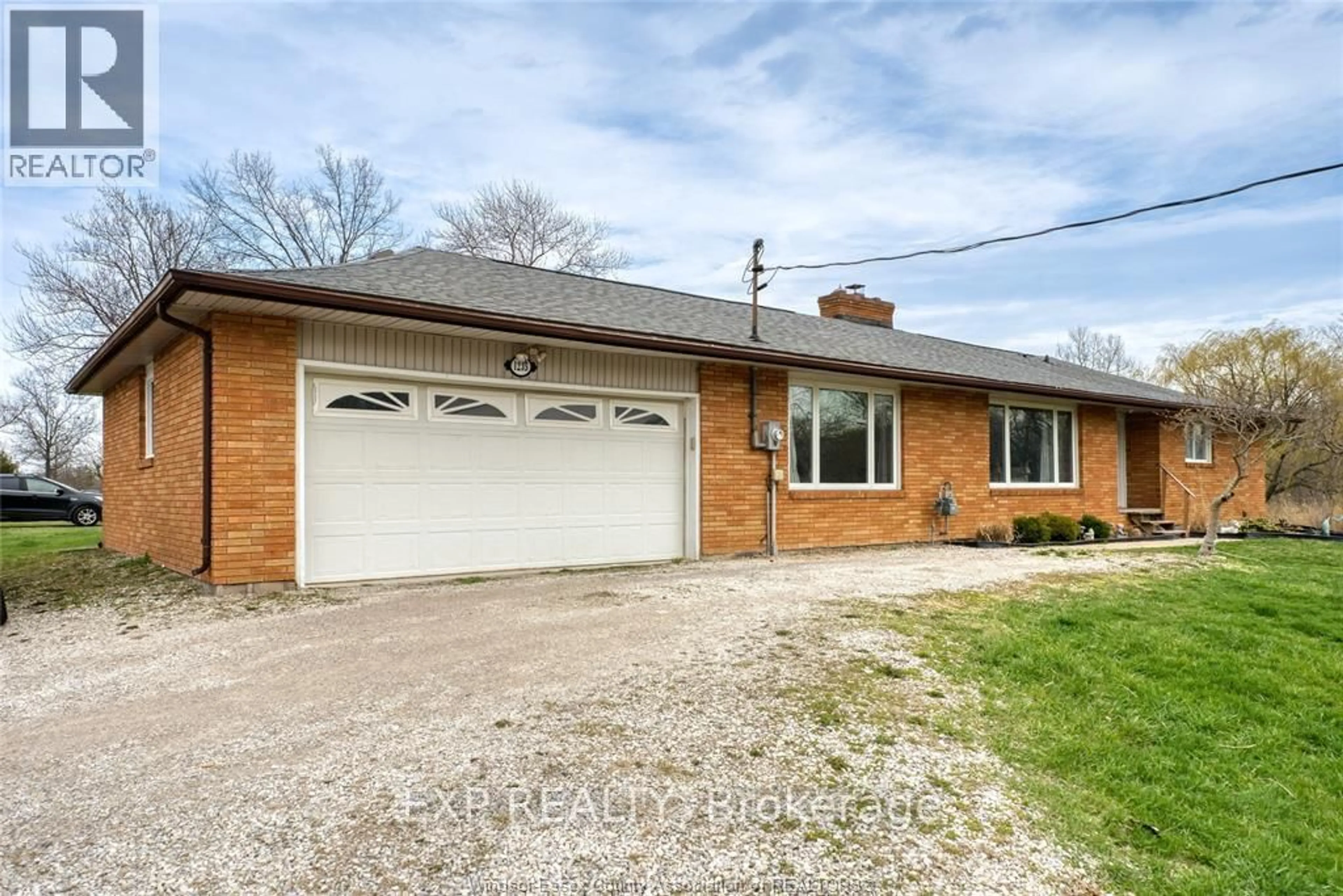 Home with brick exterior material, street for 1235 Gesto Sideroad Sdrd, Essex Ontario N8M 2X6