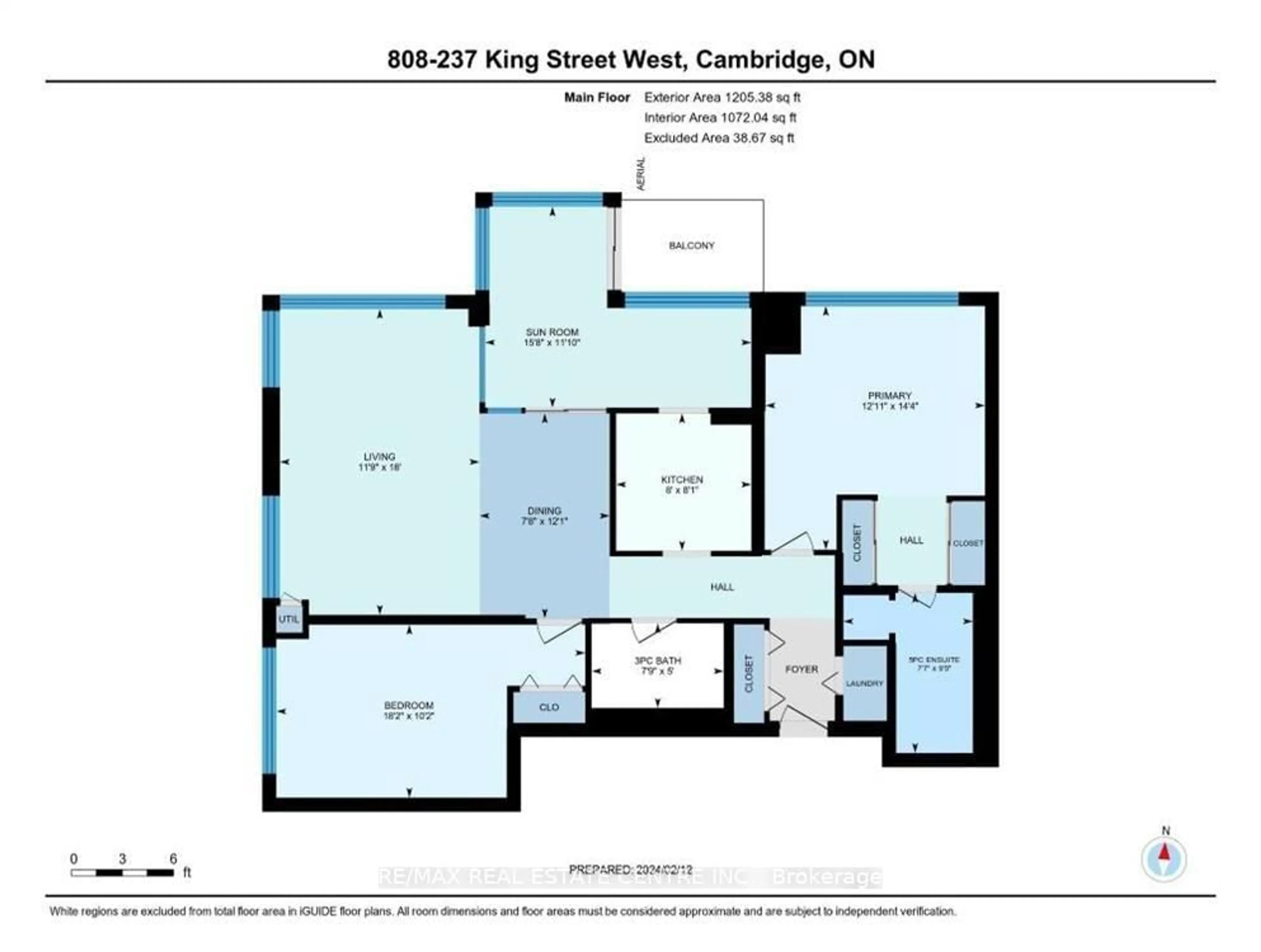 Floor plan for 237 King St #808, Cambridge Ontario N3H 5L2