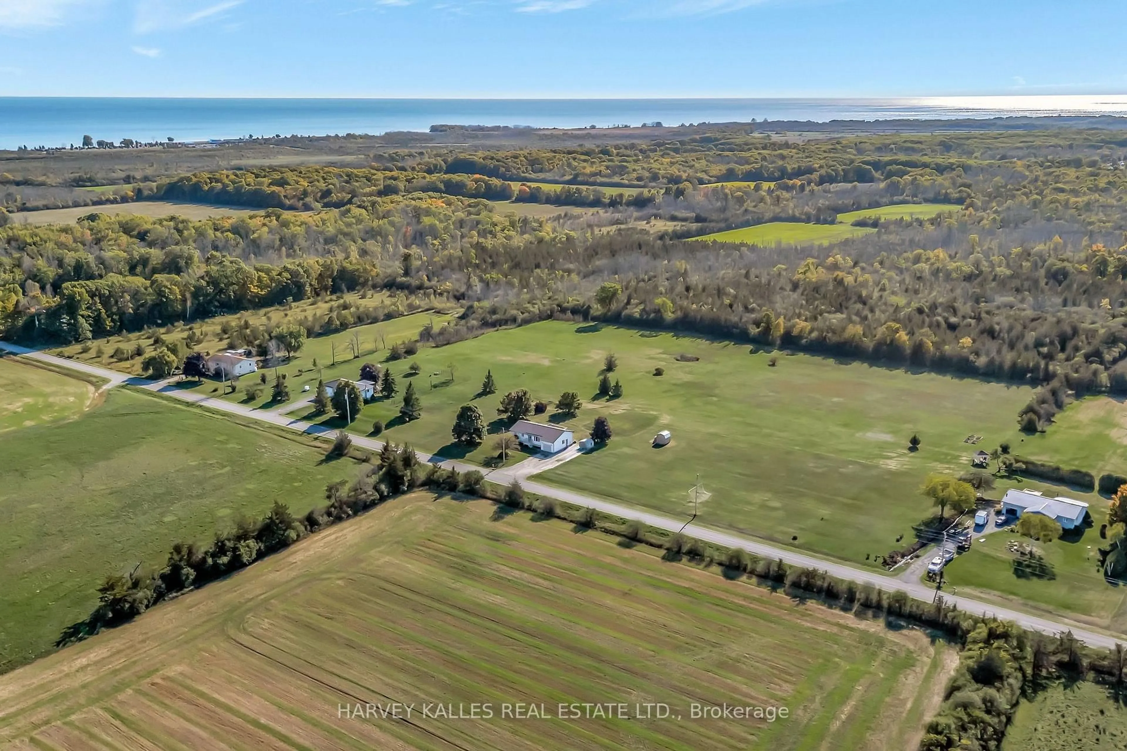 A pic from outside/outdoor area/front of a property/back of a property/a pic from drone, water/lake/river/ocean view for 198 Welbanks Rd, Prince Edward County Ontario K0K 1P0