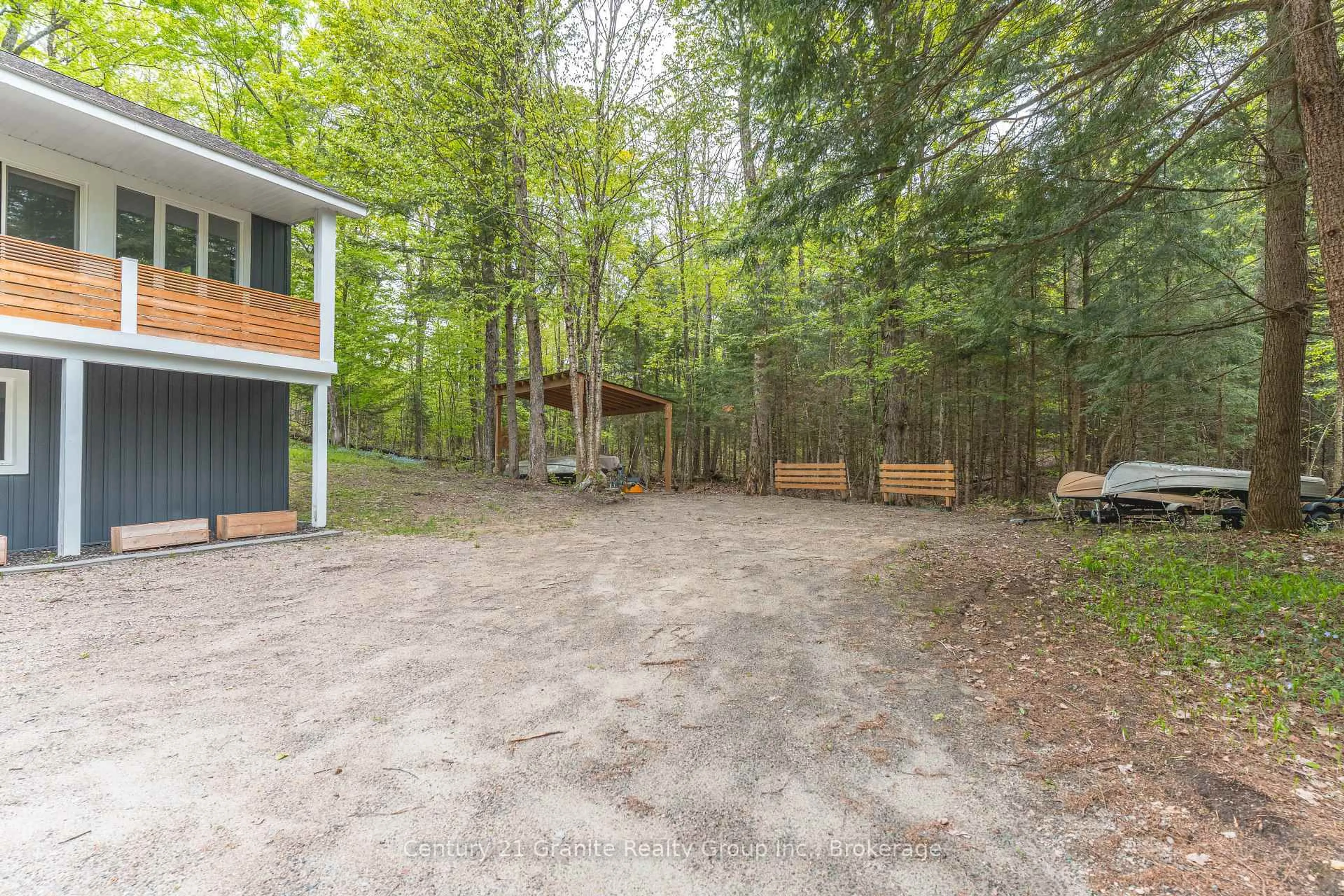 Patio, forest/trees view for 7032 County Road 121, Minden Hills Ontario K0M 2K0