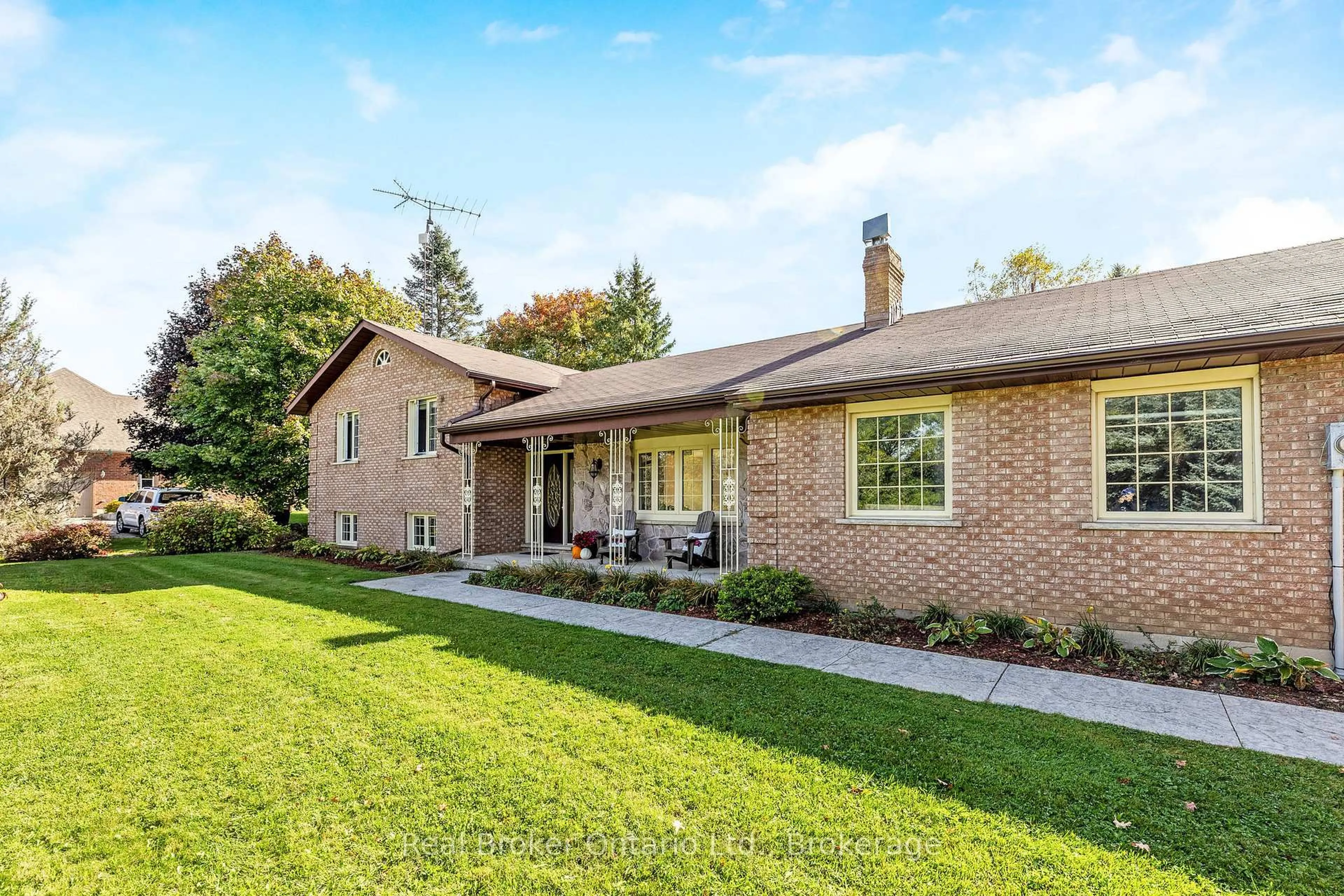 Home with brick exterior material, street for 8759 Wellington 124 Rd, Erin Ontario N1H 6H7