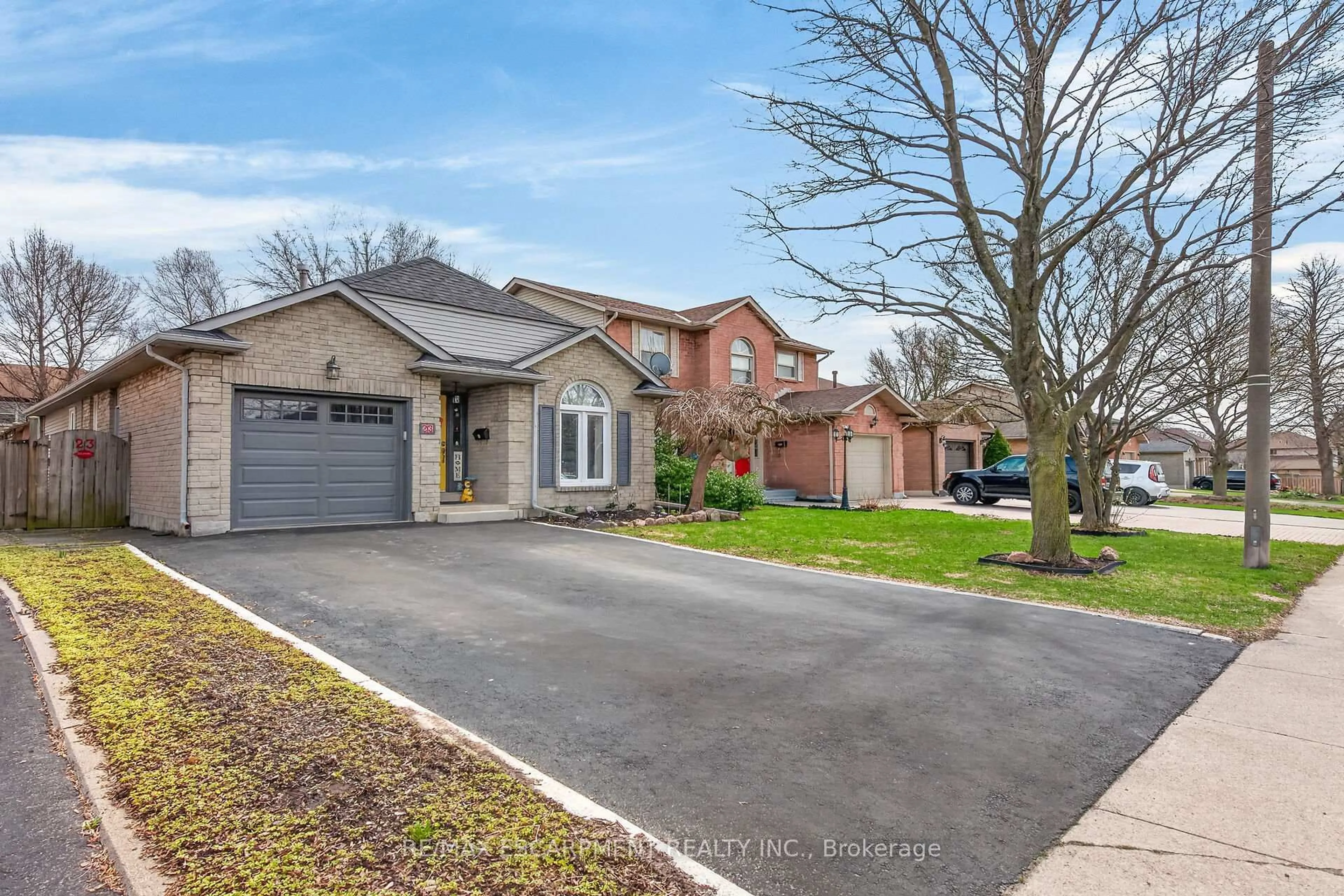 Home with brick exterior material, street for 23 Juliebeth Dr, Hamilton Ontario L9B 2N6