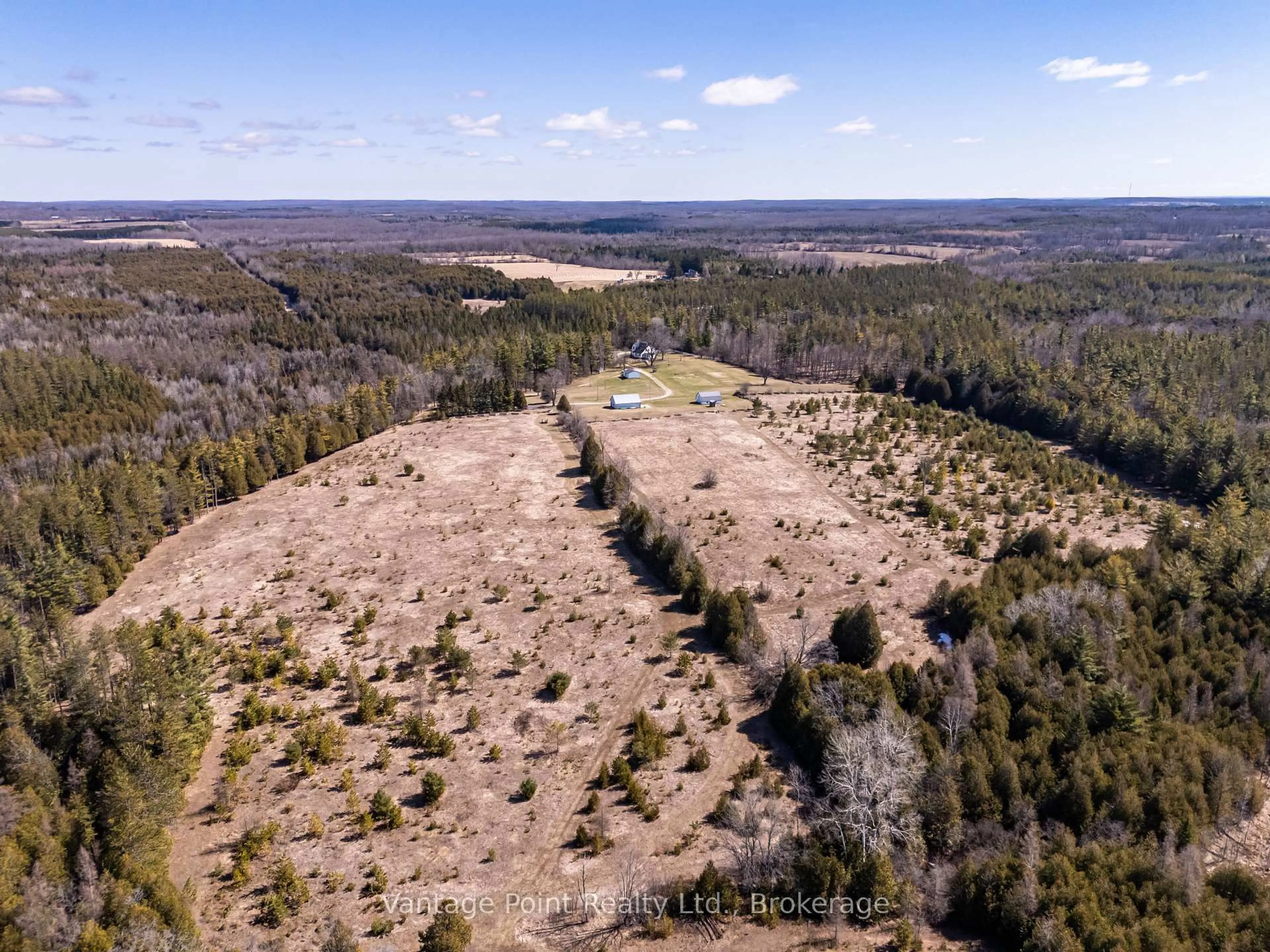 A pic from outside/outdoor area/front of a property/back of a property/a pic from drone, forest/trees view for 716612 West Back Line, Chatsworth Ontario N0H 1R0