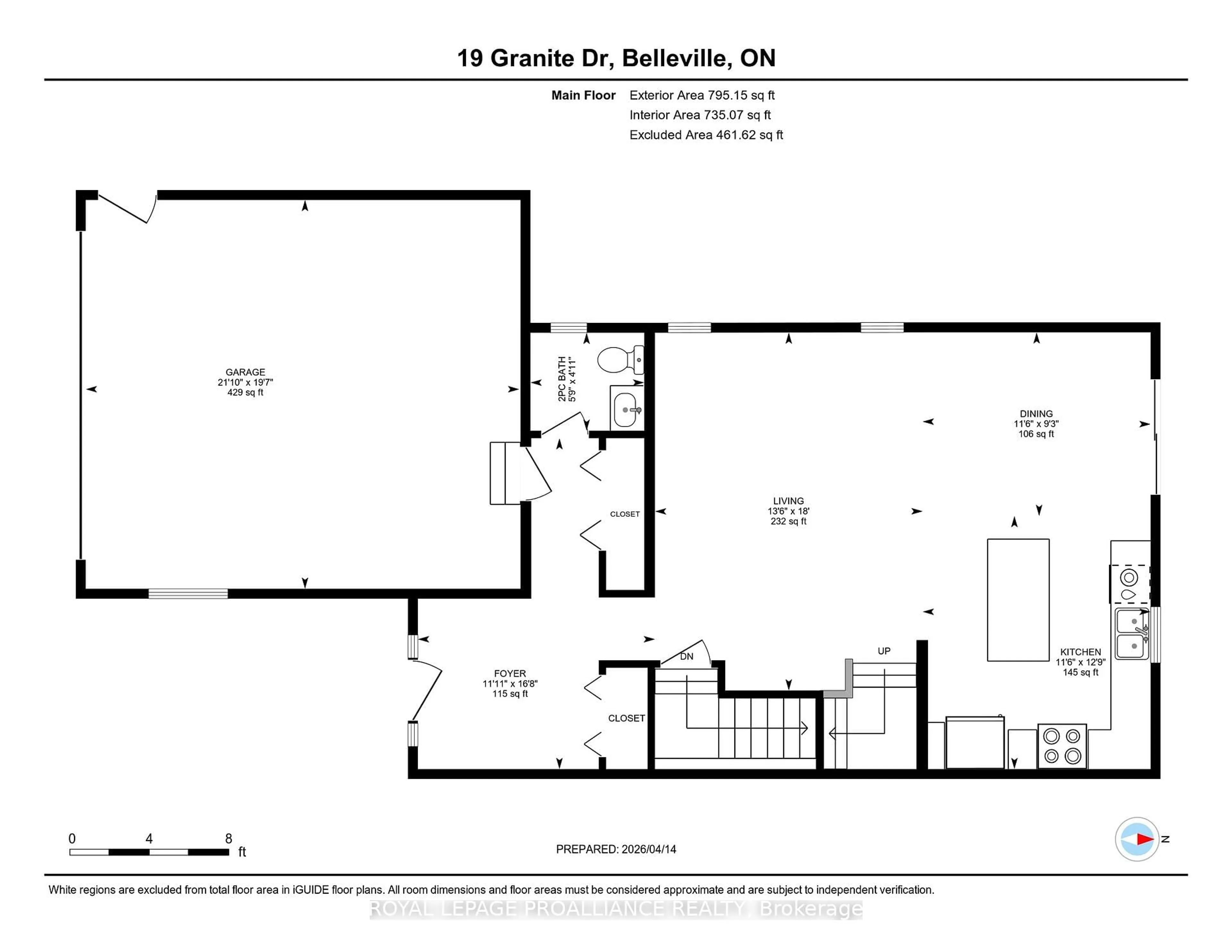 Floor plan for 19 GRANITE Dr, Belleville Ontario K8P 0C6