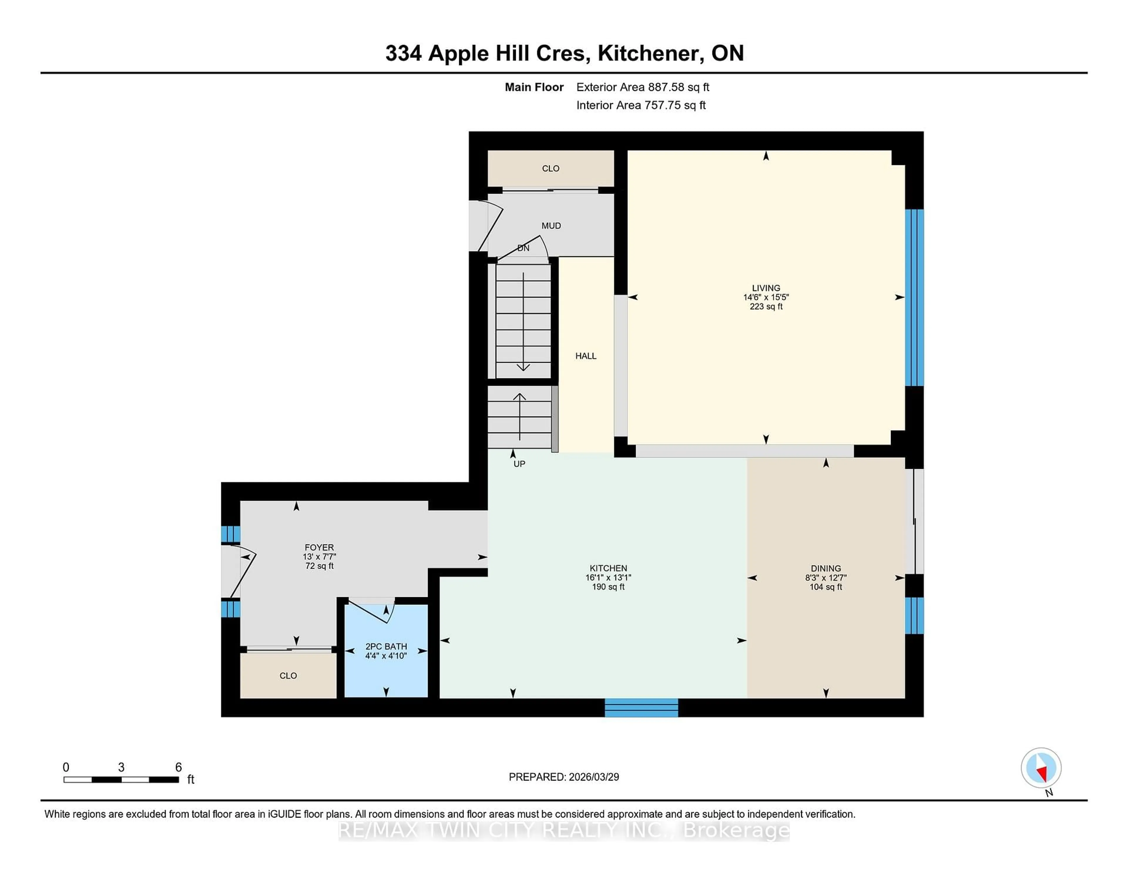 Floor plan for 334 Apple Hill Cres, Kitchener Ontario N2R 0E5