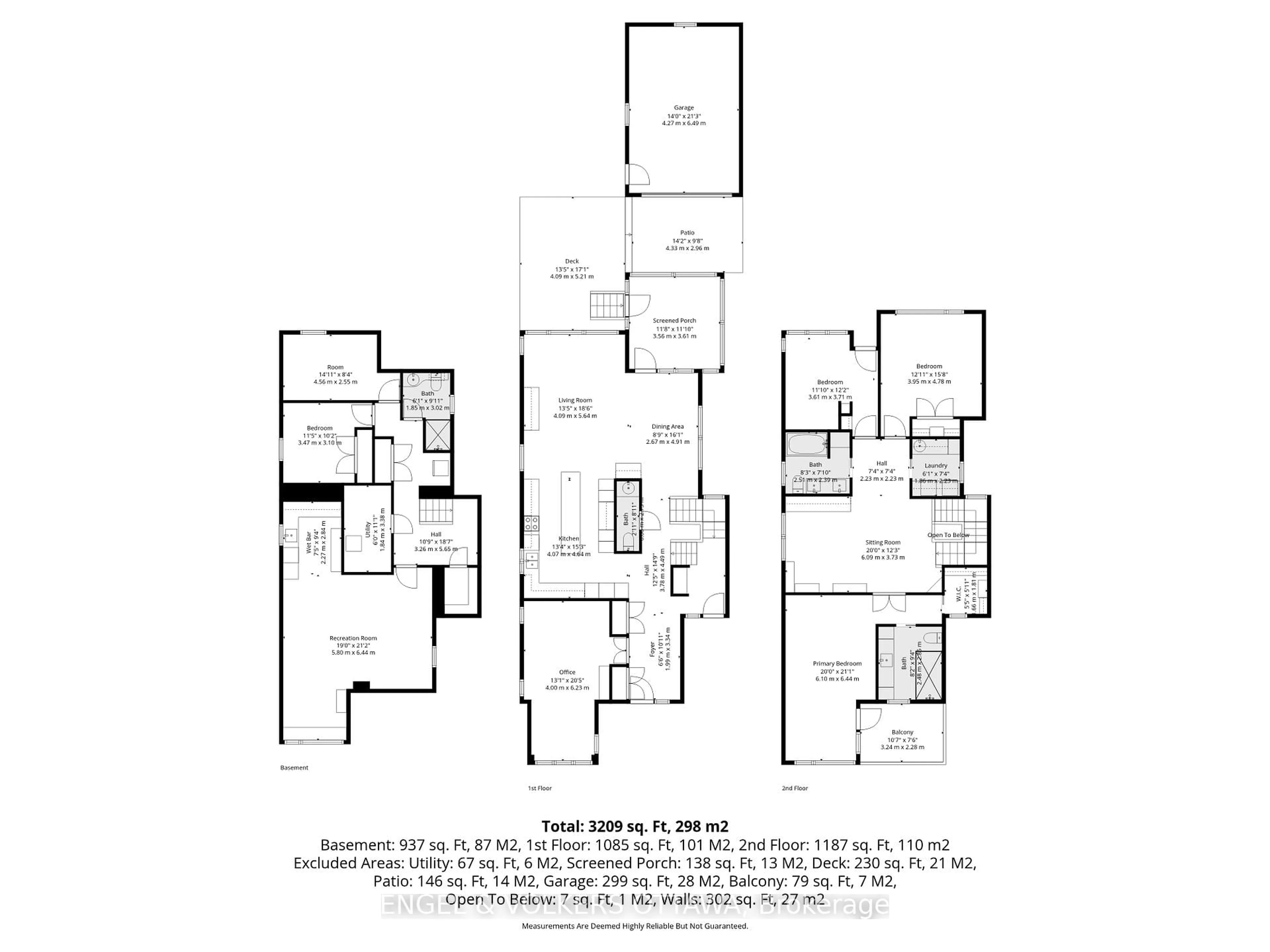 Floor plan for 93 Gilchrist Ave, Ottawa Ontario K1Y 0M9