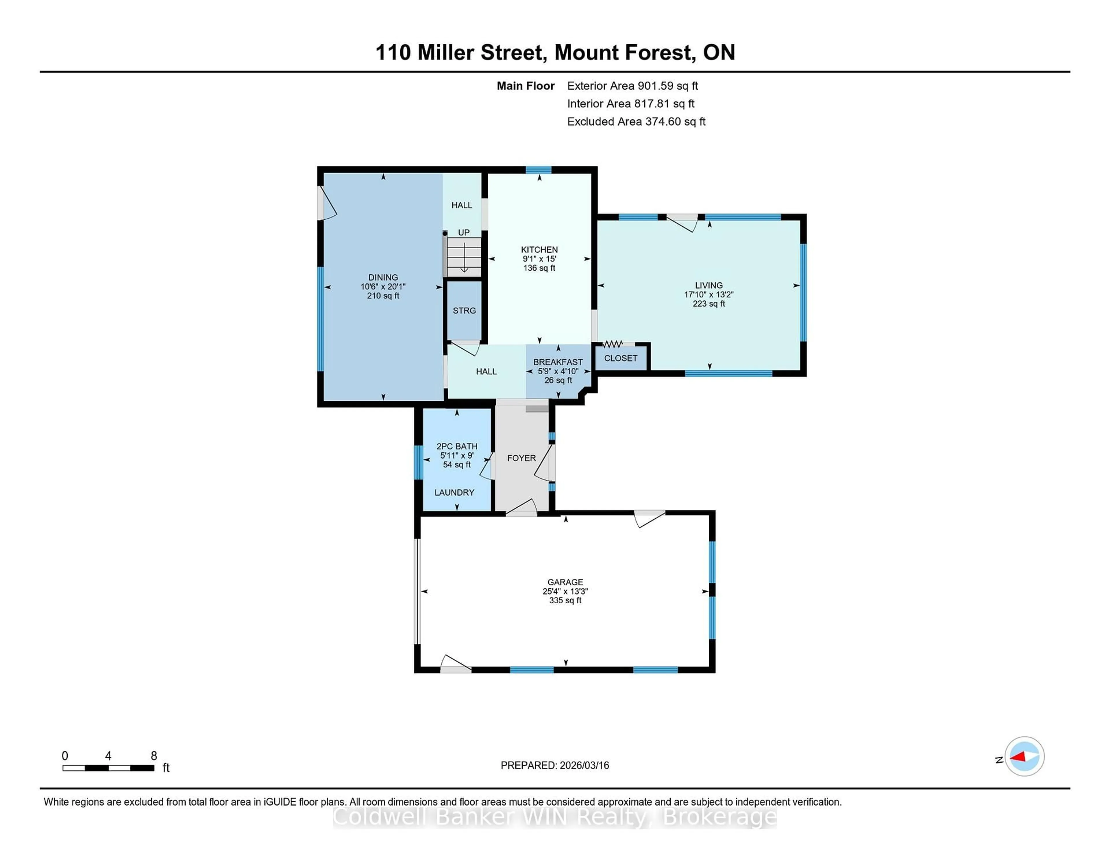 Floor plan for 110 Miller St, Wellington North Ontario N0G 2L3