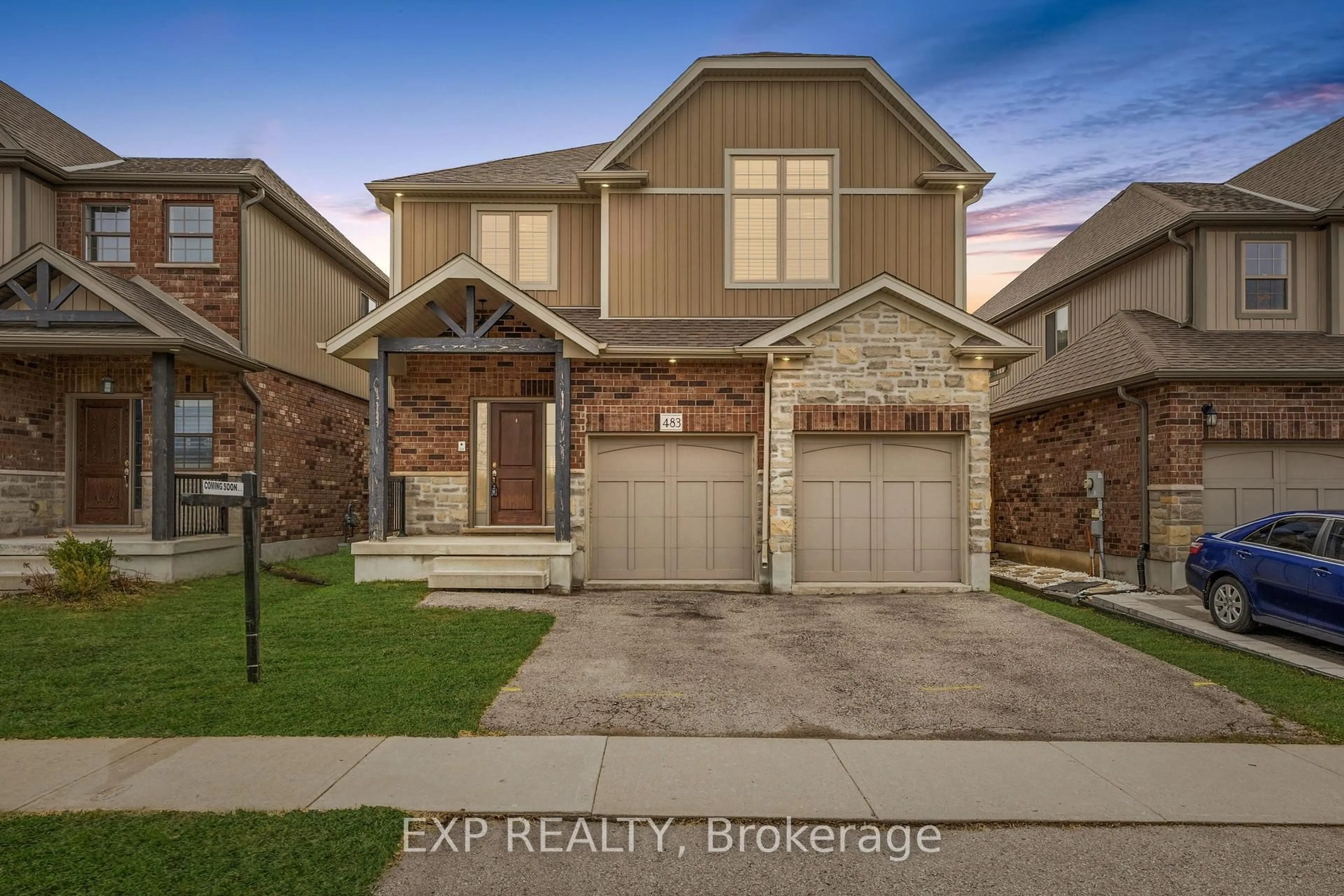 Home with brick exterior material, street for 483 St Moritz Ave, Waterloo Ontario N2T 0B3