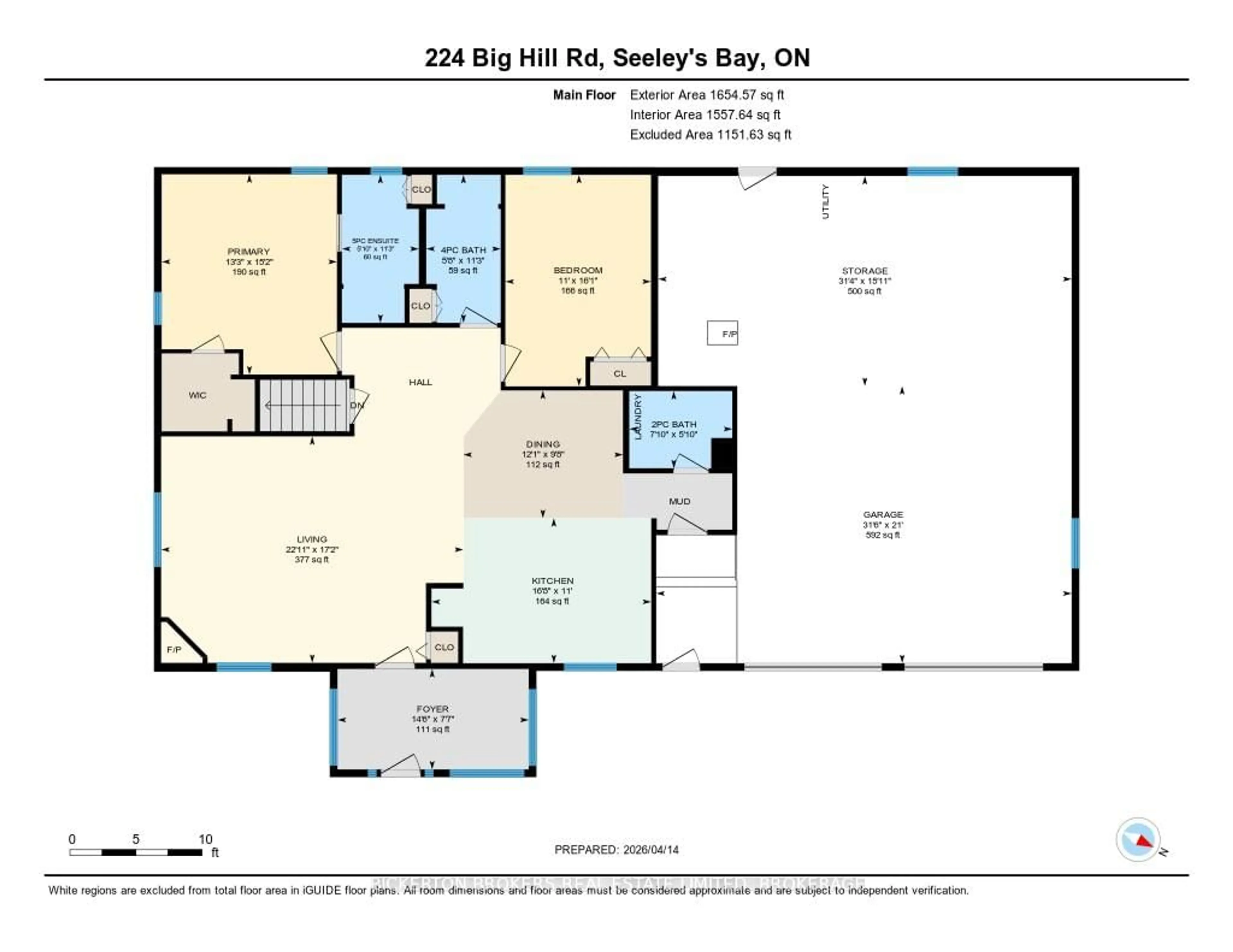 Floor plan for 224 Big Hill Rd, Leeds and the Thousand Islands Ontario K0H 2N0