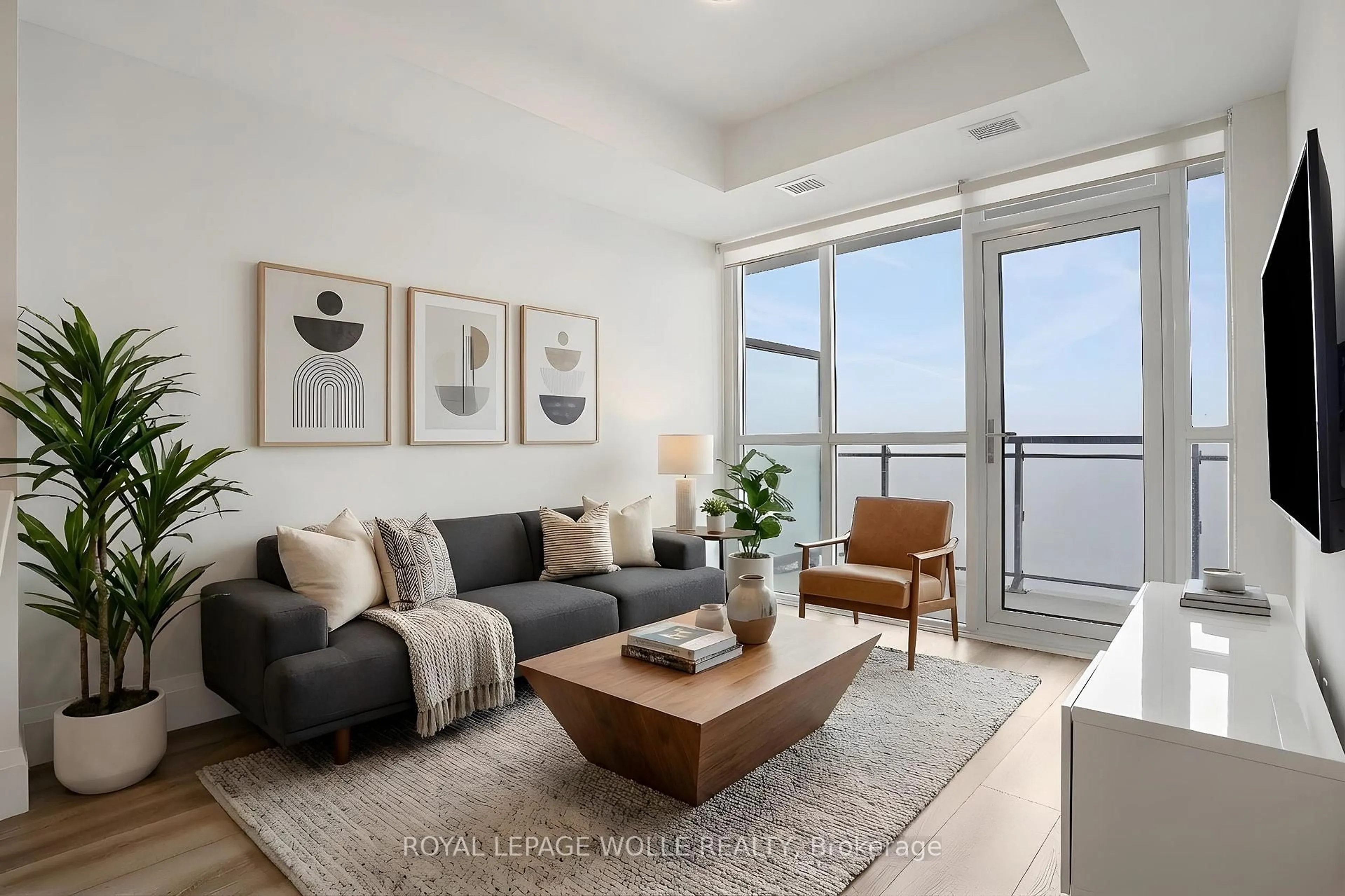 Living room with furniture, unknown for 60 Charles St #1904, Kitchener Ontario N2G 0C9