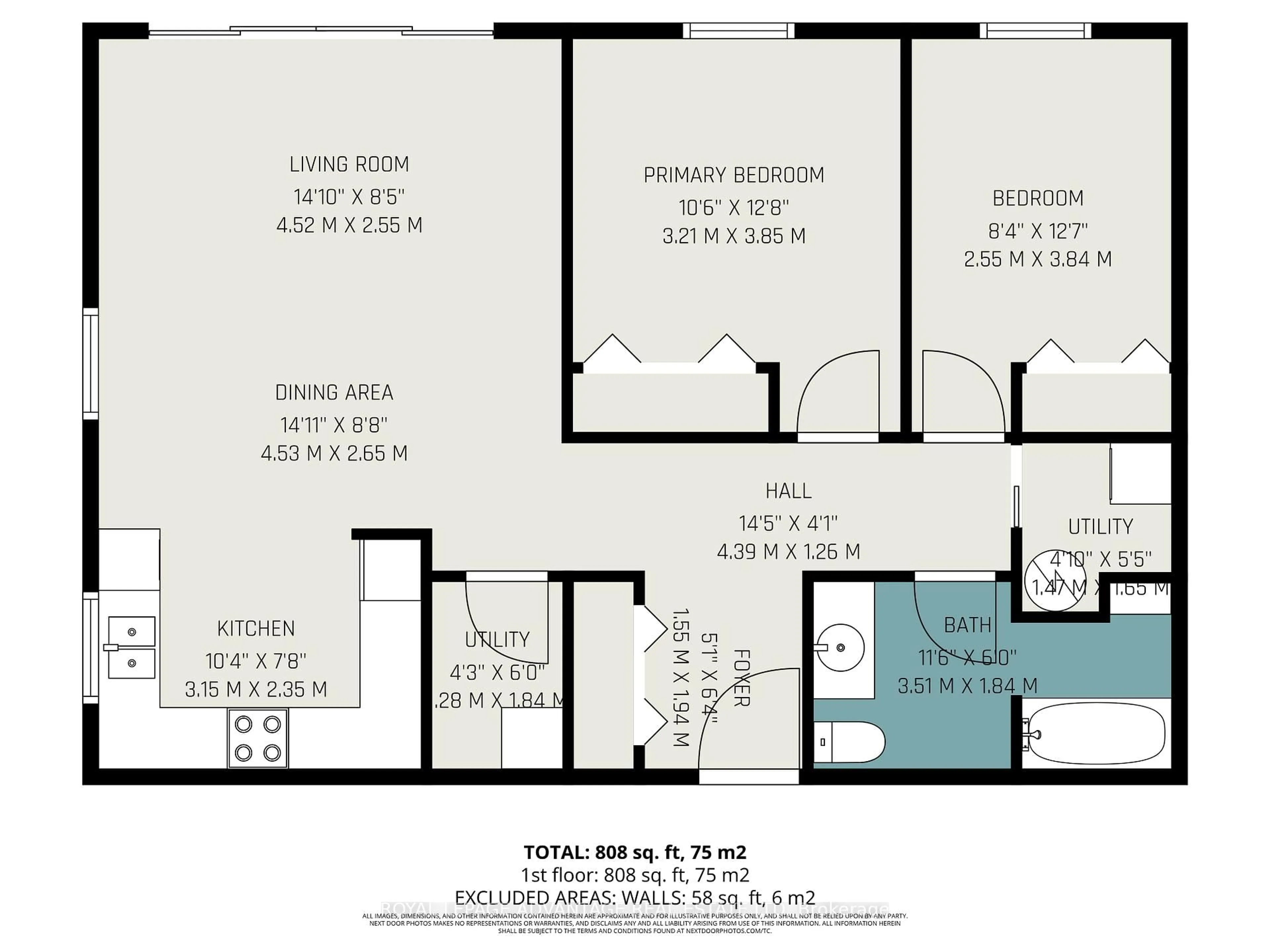 Floor plan for 22 Welland St #204, Perth Ontario K7H 3H7