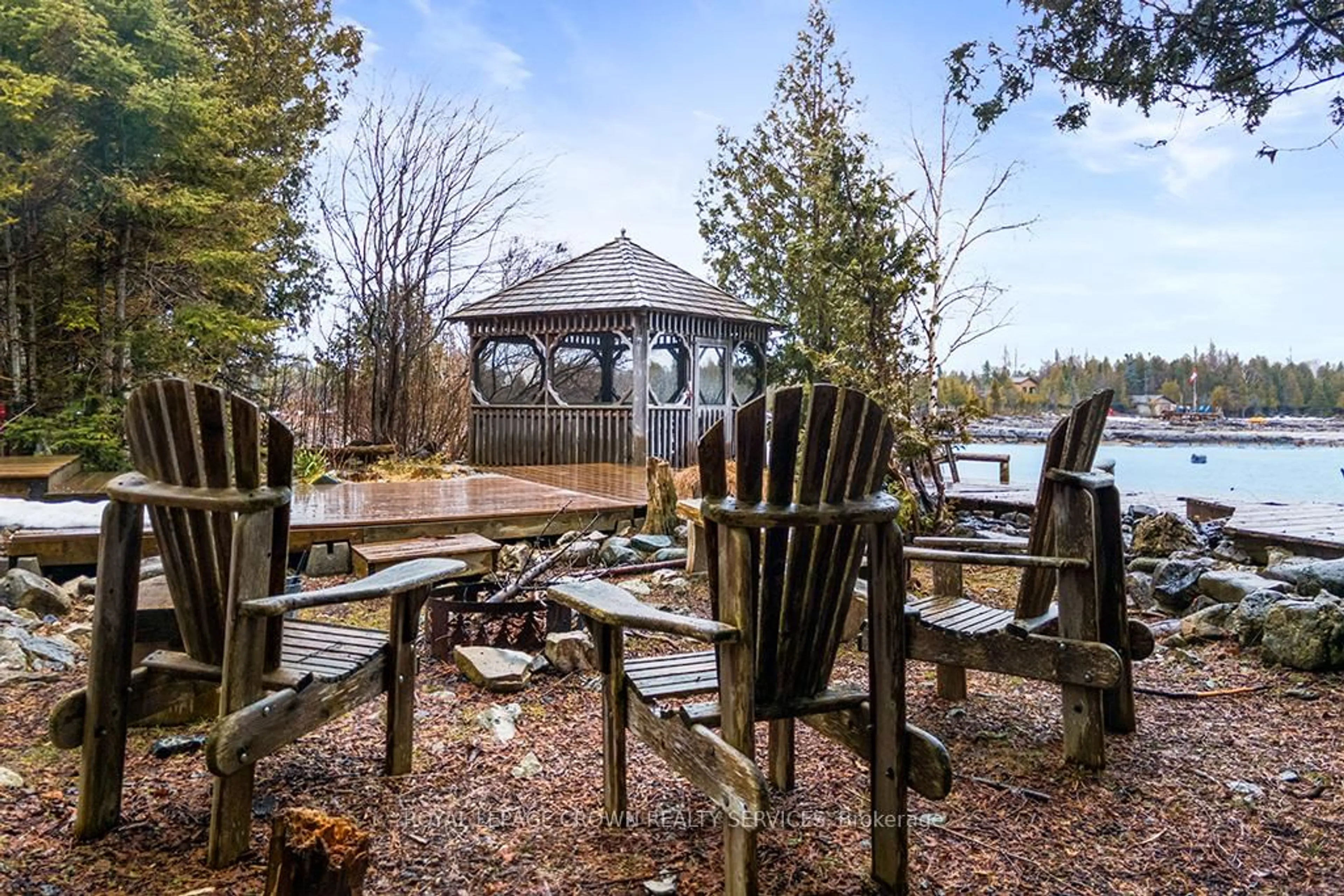 Patio, water/lake/river/ocean view for 1166 Dorcas Bay Rd, Northern Bruce Peninsula Ontario N0H 2R0