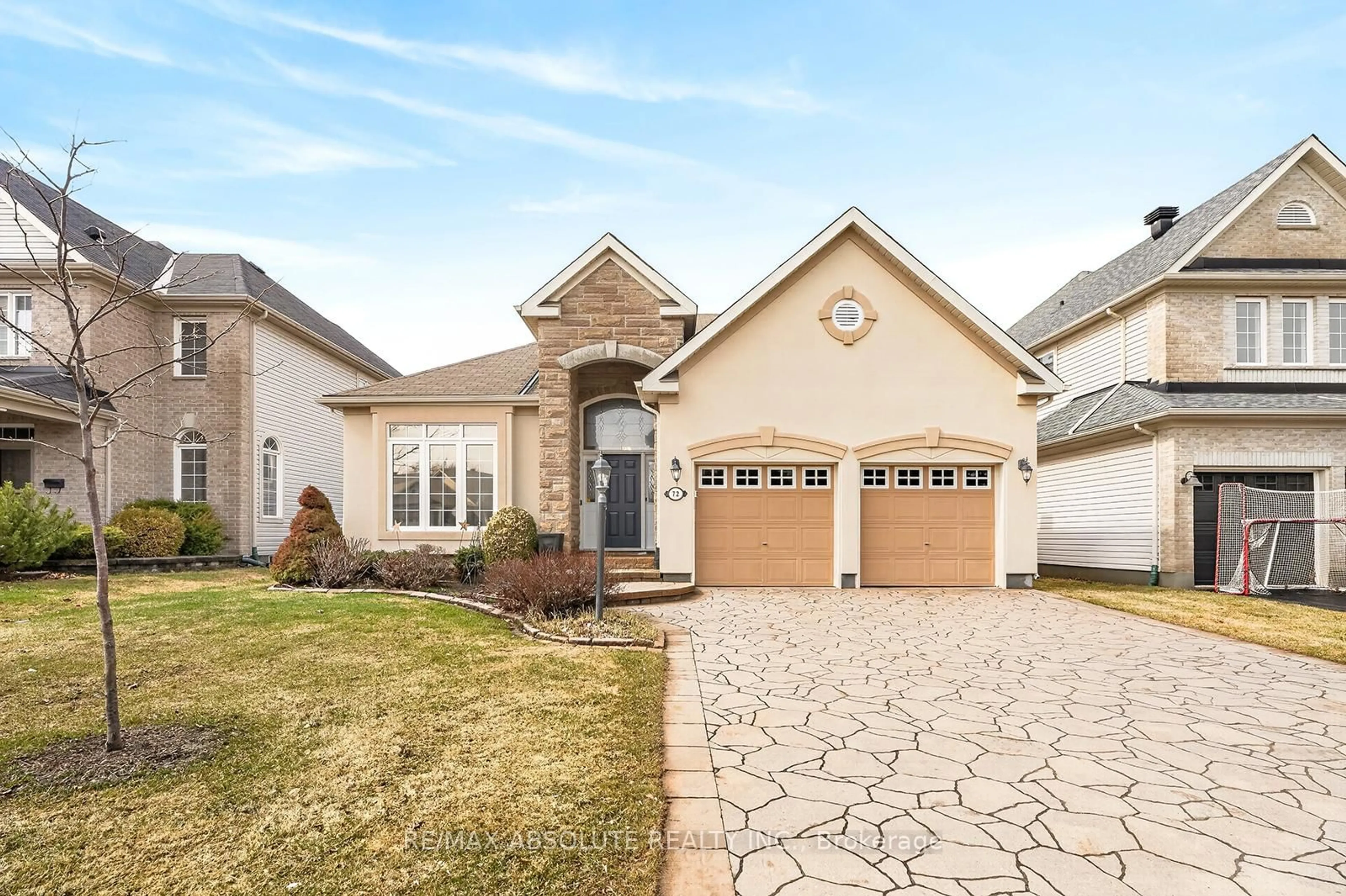 Home with brick exterior material, street for 72 Riverstone Dr, Ottawa Ontario K2J 5E6