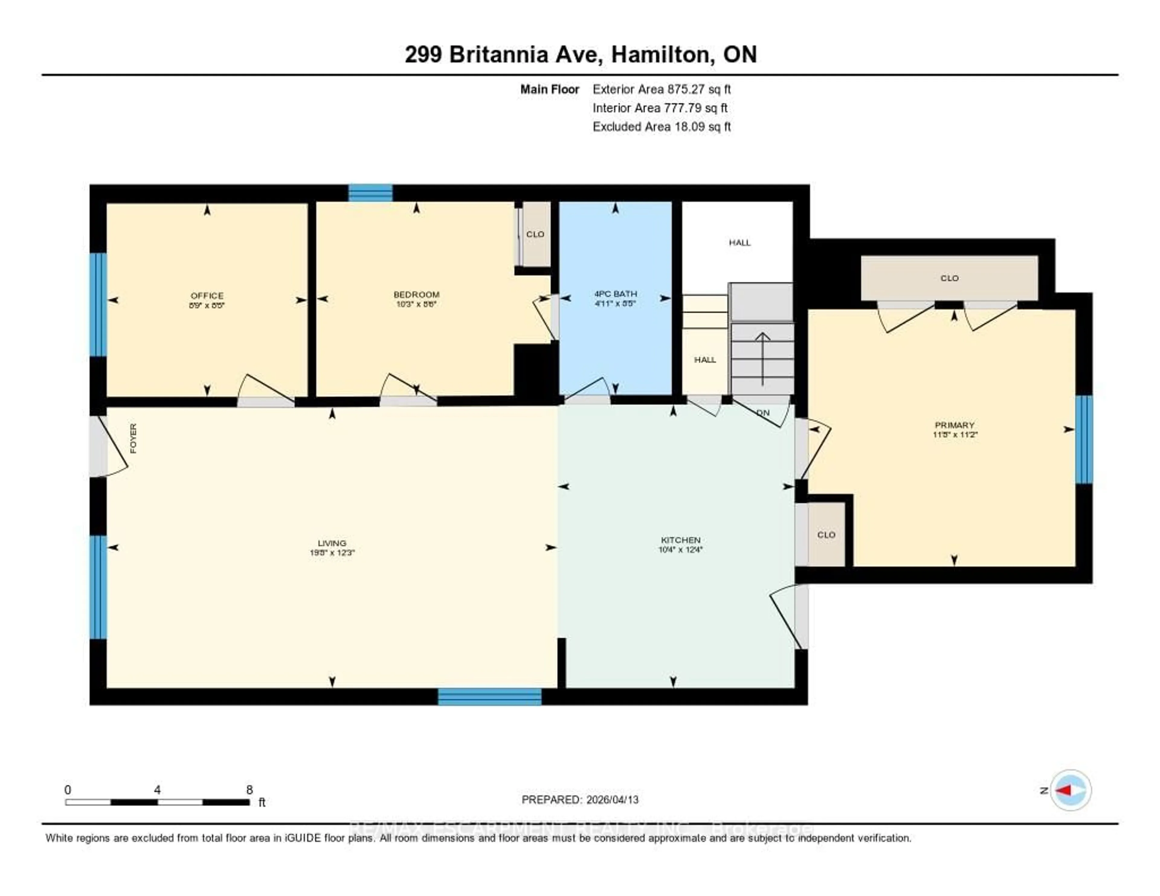 Floor plan for 299 Britannia Ave, Hamilton Ontario L8H 1Y2