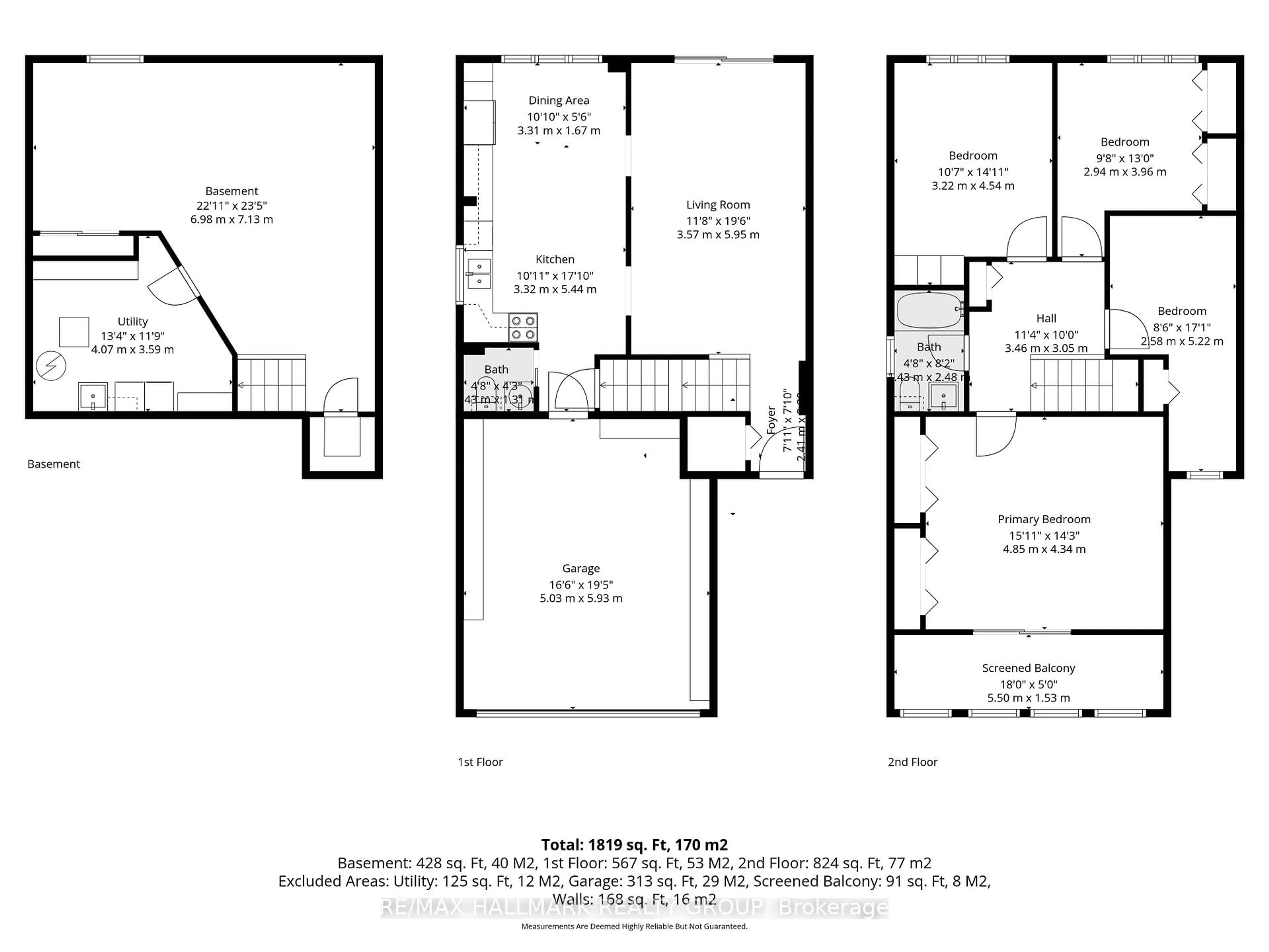 Floor plan for 24 Hobart Cres, Ottawa Ontario K2H 5S4