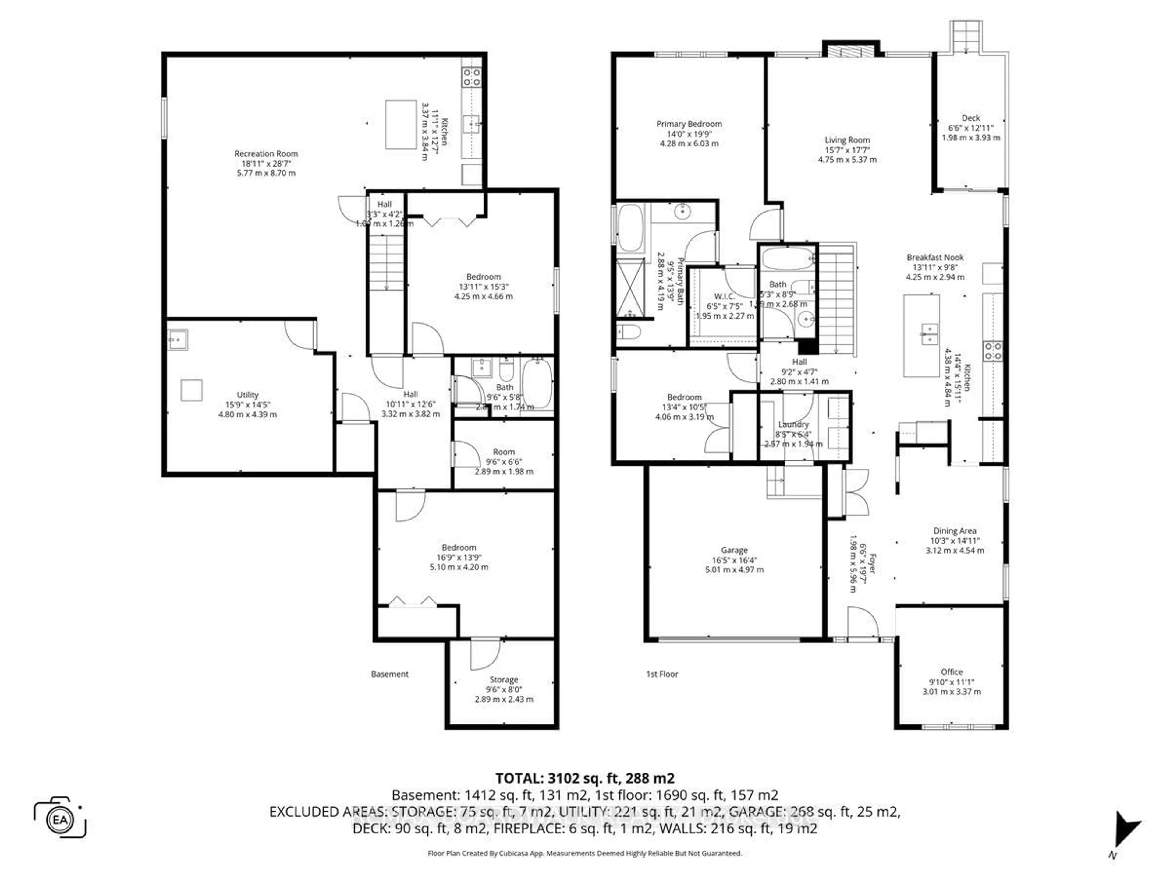 Floor plan for 279 Sceptre Way, Ottawa Ontario K2V 0C6