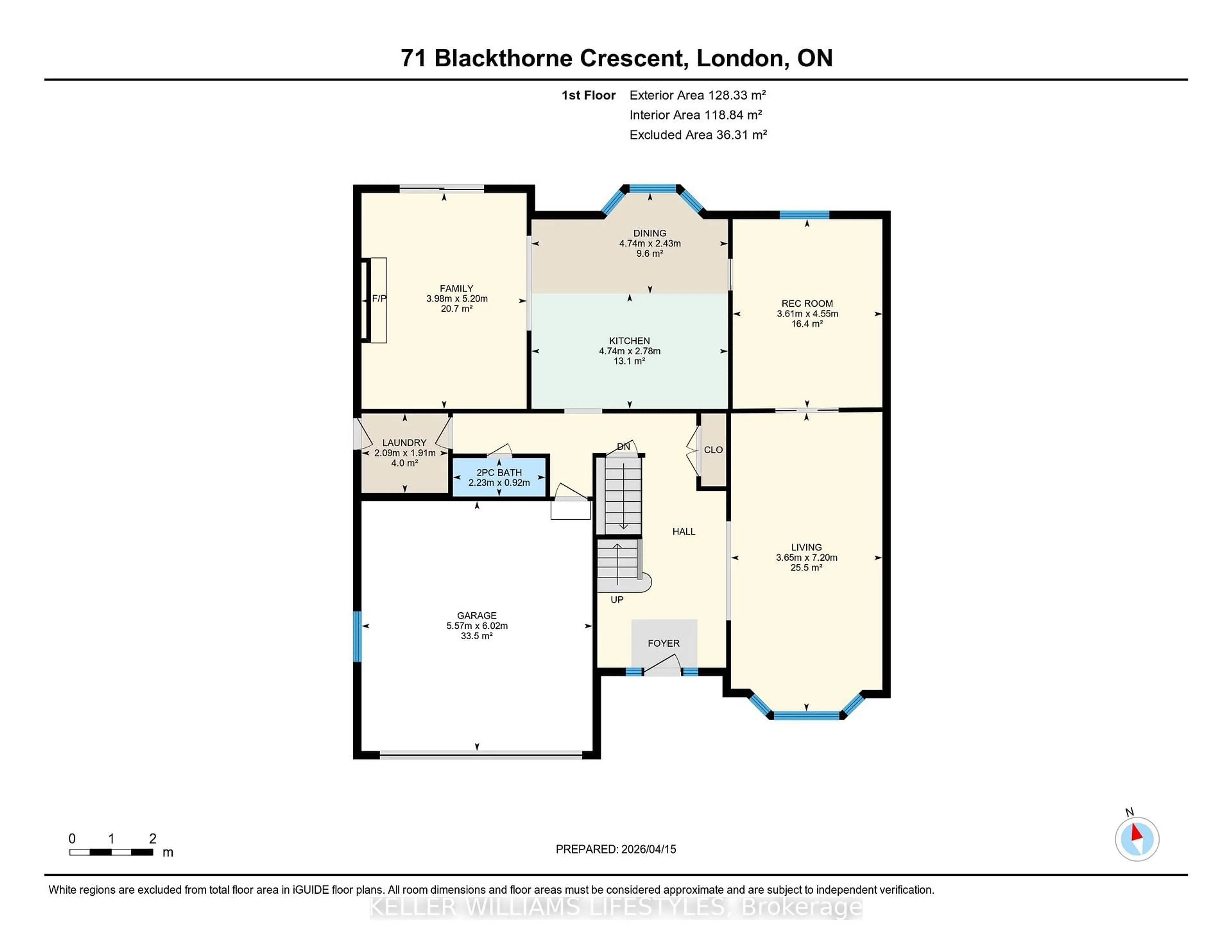 Floor plan for 71 Blackthorne Cres, London South Ontario N6J 4B3