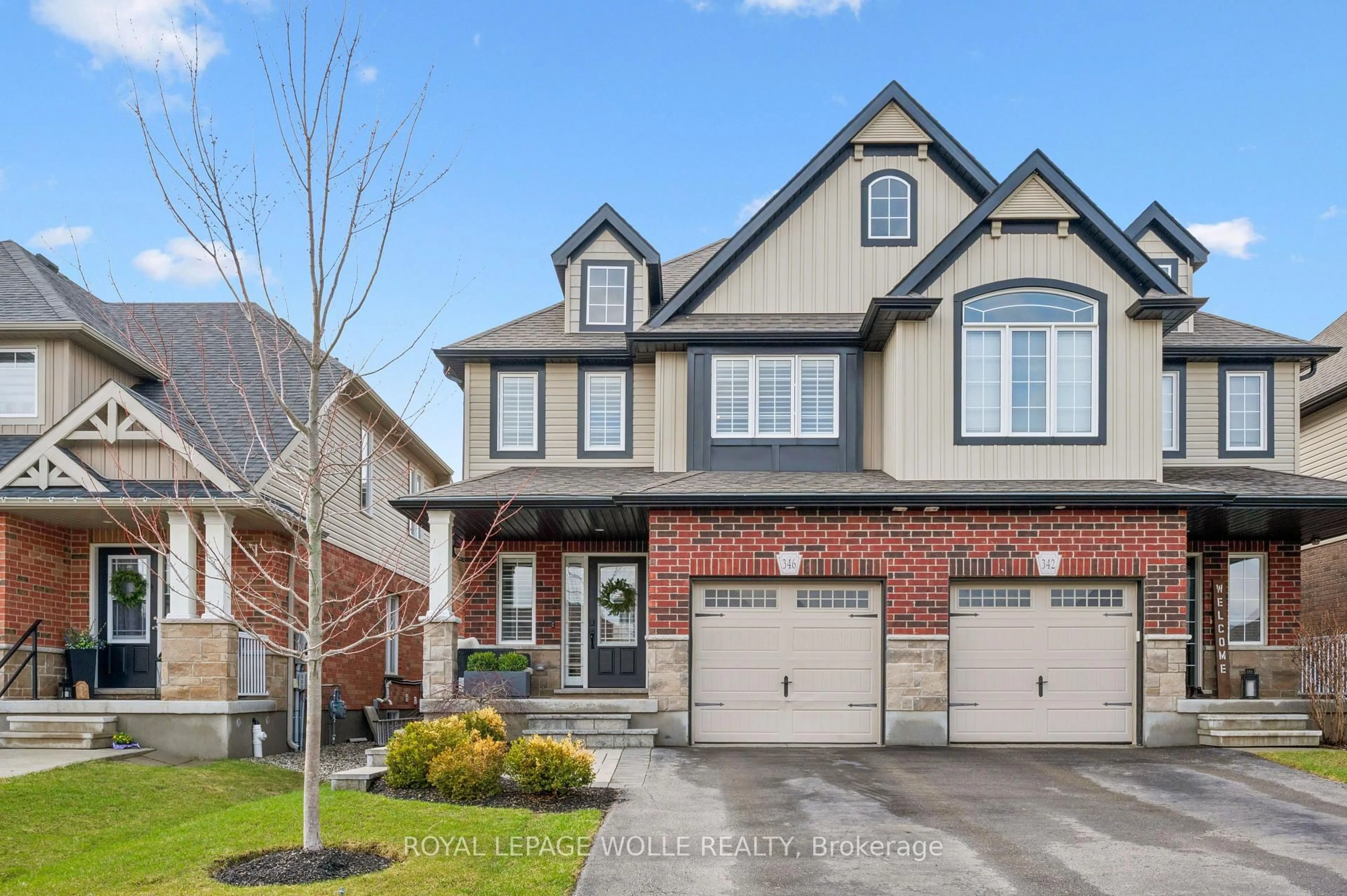 Home with brick exterior material, street for 346 Finoro Cres, Woolwich Ontario N3B 1N3