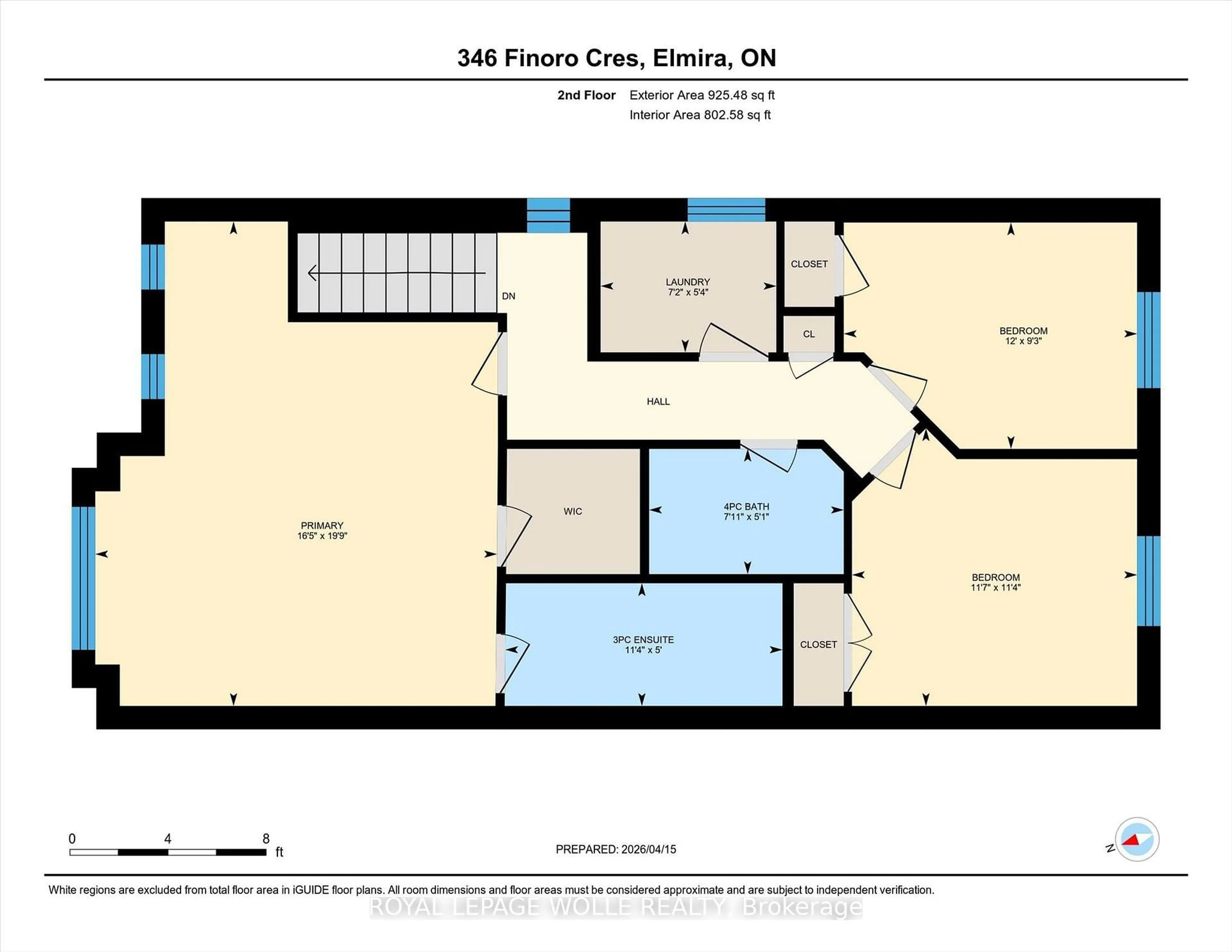 Floor plan for 346 Finoro Cres, Woolwich Ontario N3B 1N3