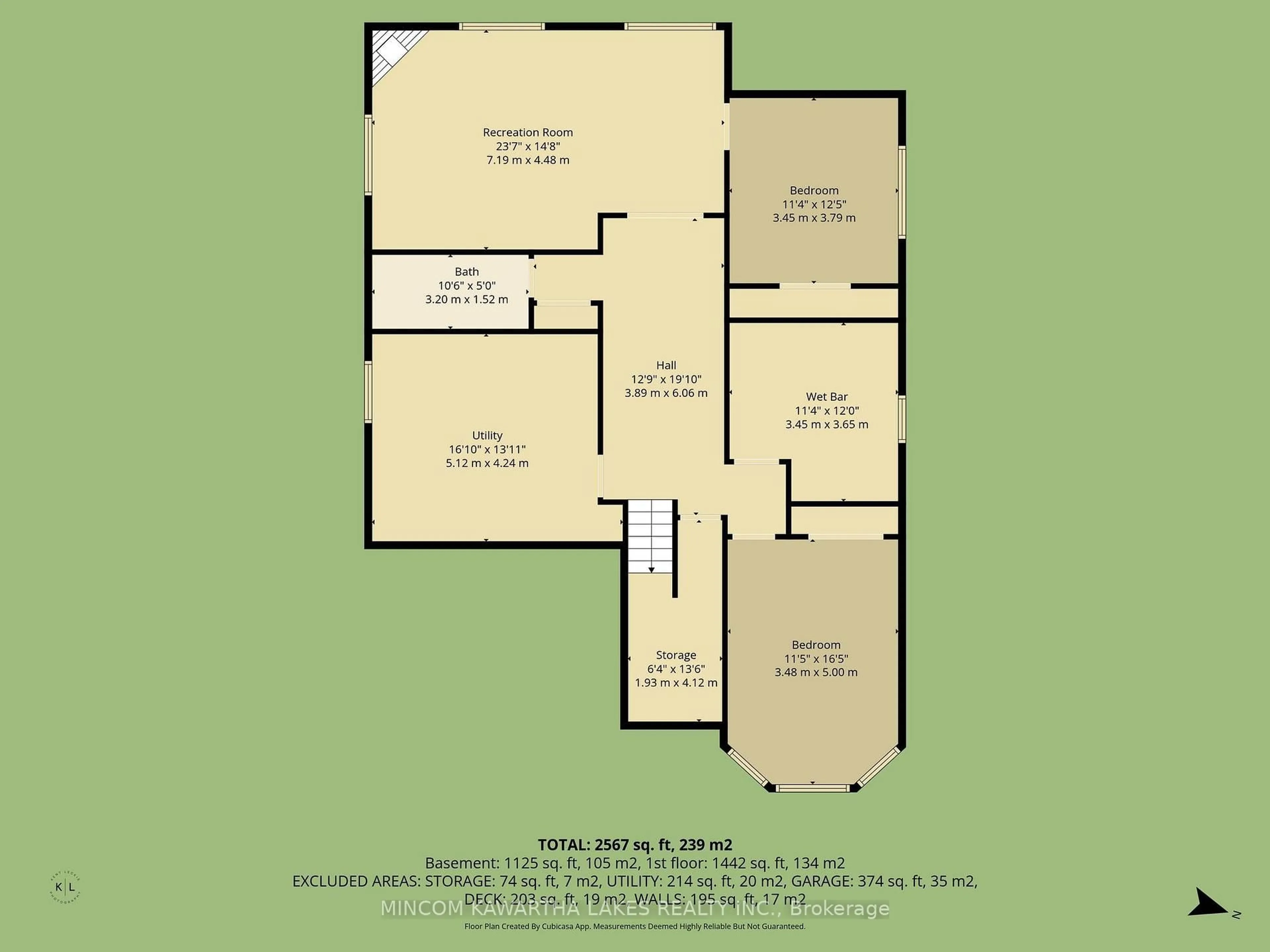 Floor plan for 218 Lorne Crt, Selwyn Ontario K9L 0A1