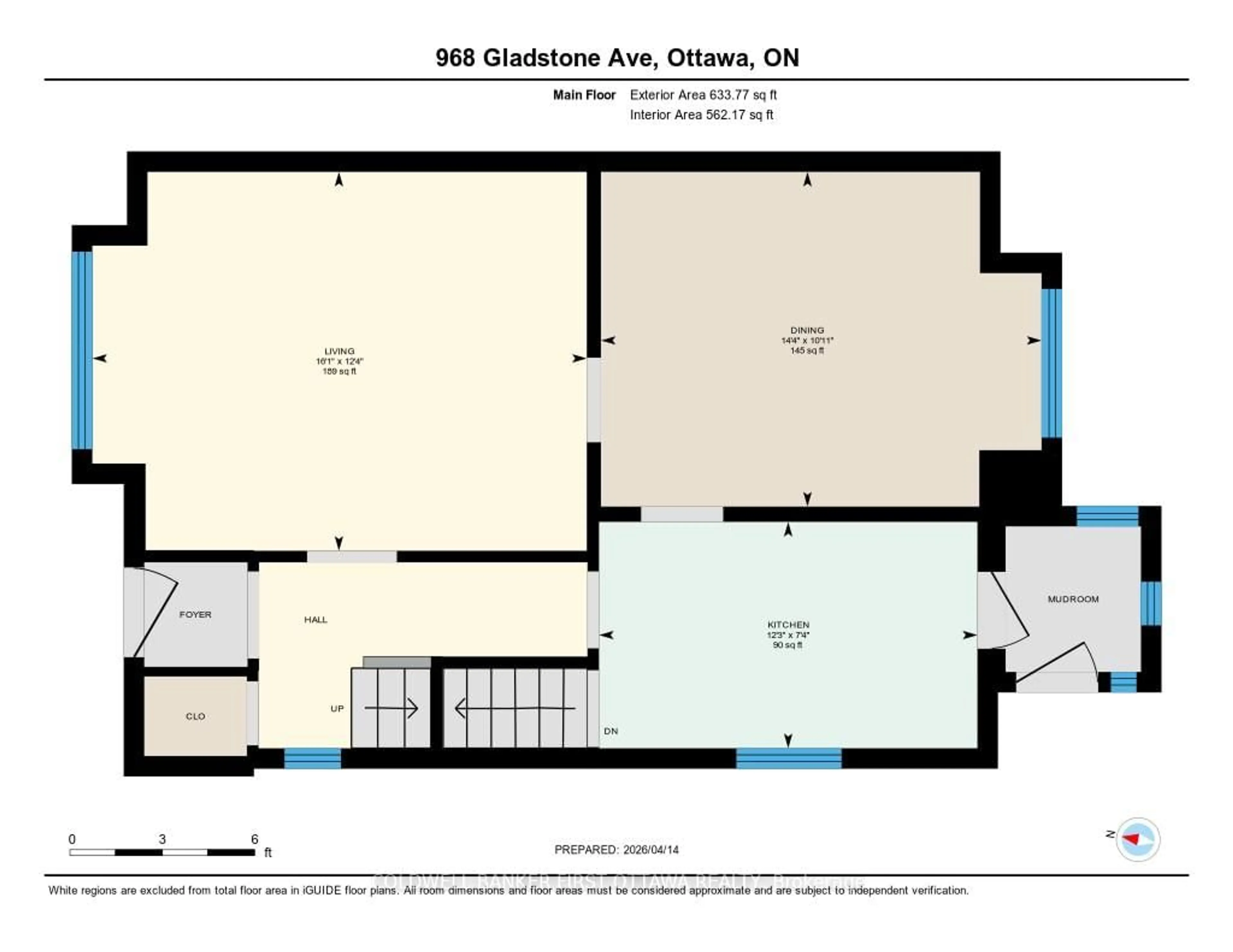 Floor plan for 968 Gladstone Ave, Ottawa Ontario K1Y 3E7