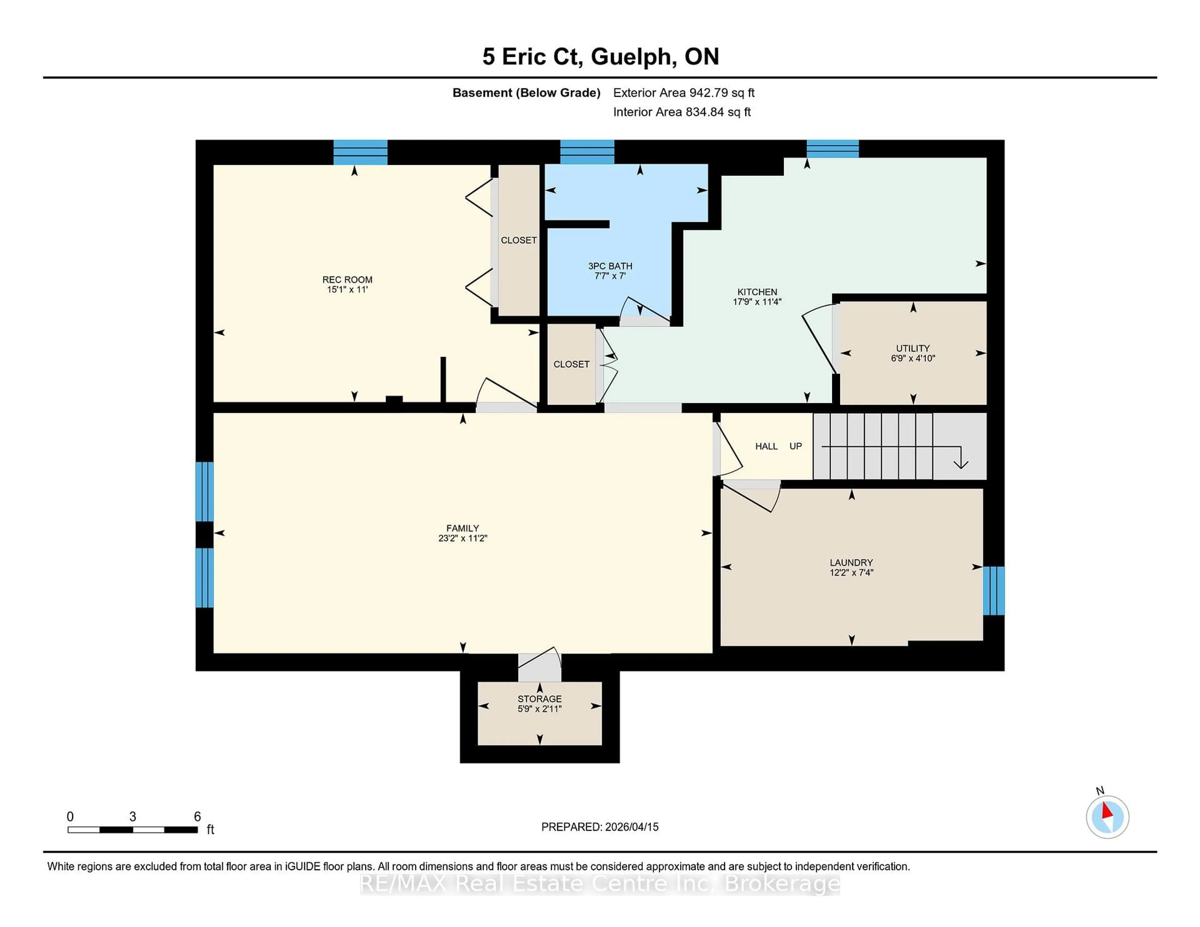 Floor plan for 5 Eric Crt, Guelph Ontario N1E 3Y9