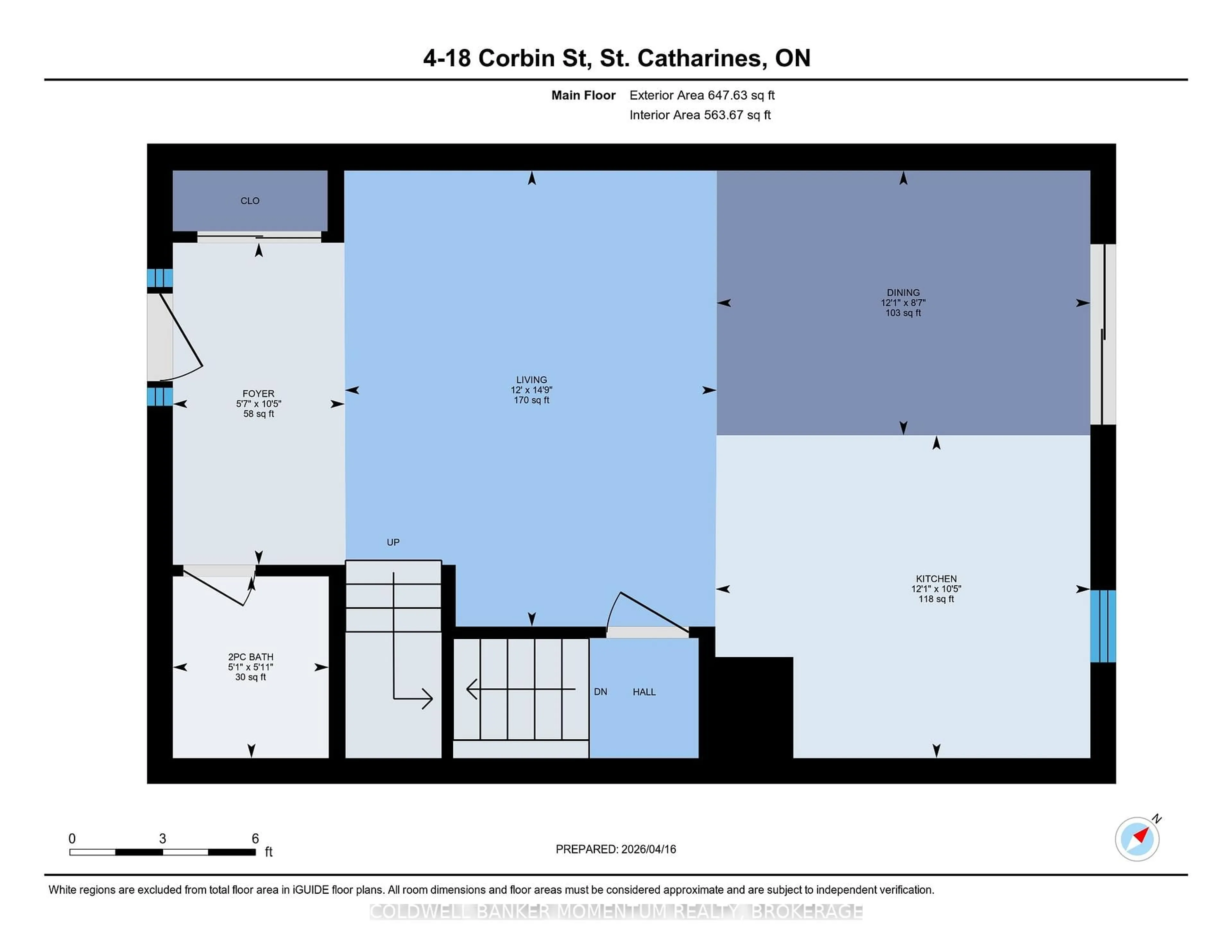 Floor plan for 18 Corbin St #4, St. Catharines Ontario L2P 0E8