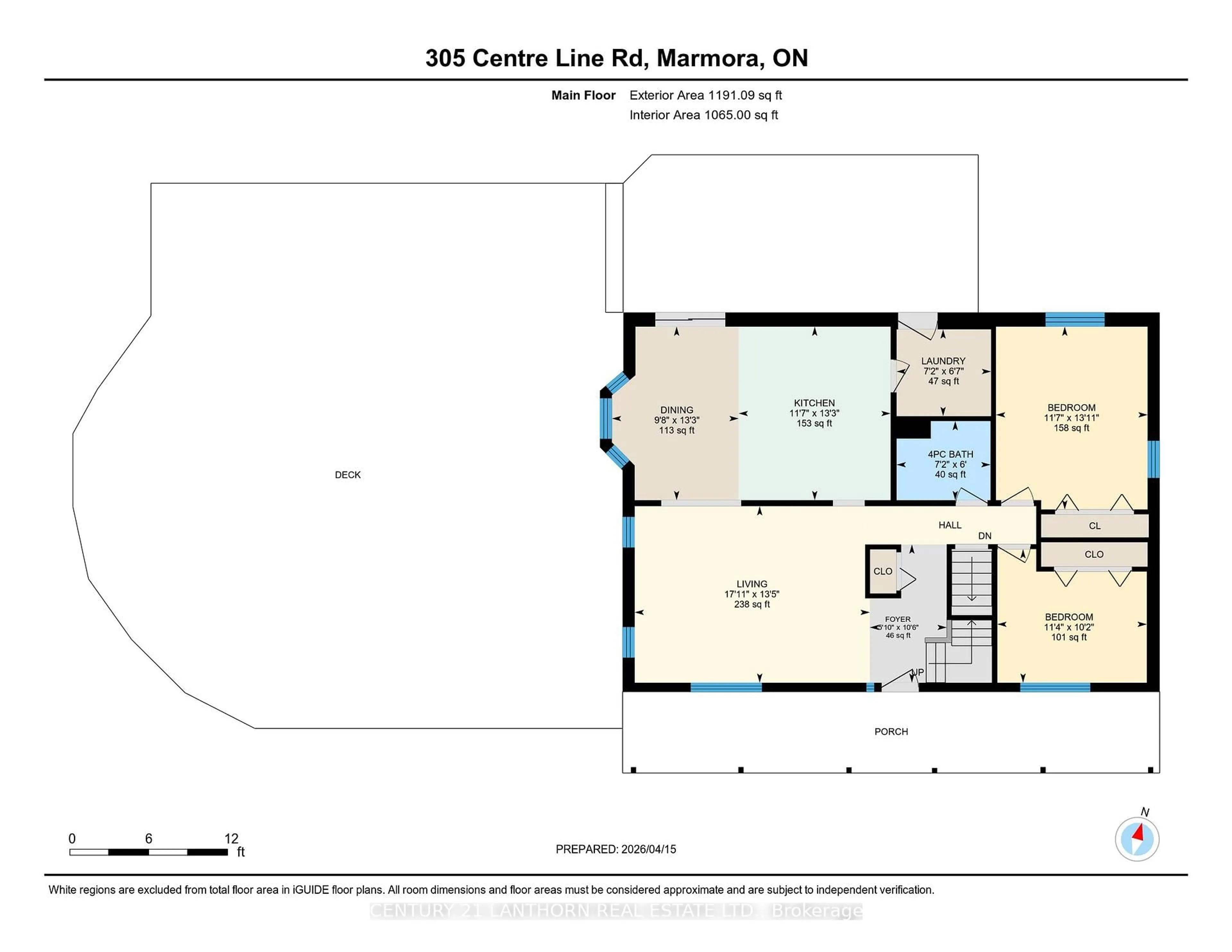 Floor plan for 305 Centre Line Rd, Limoges Ontario K0K 2M0