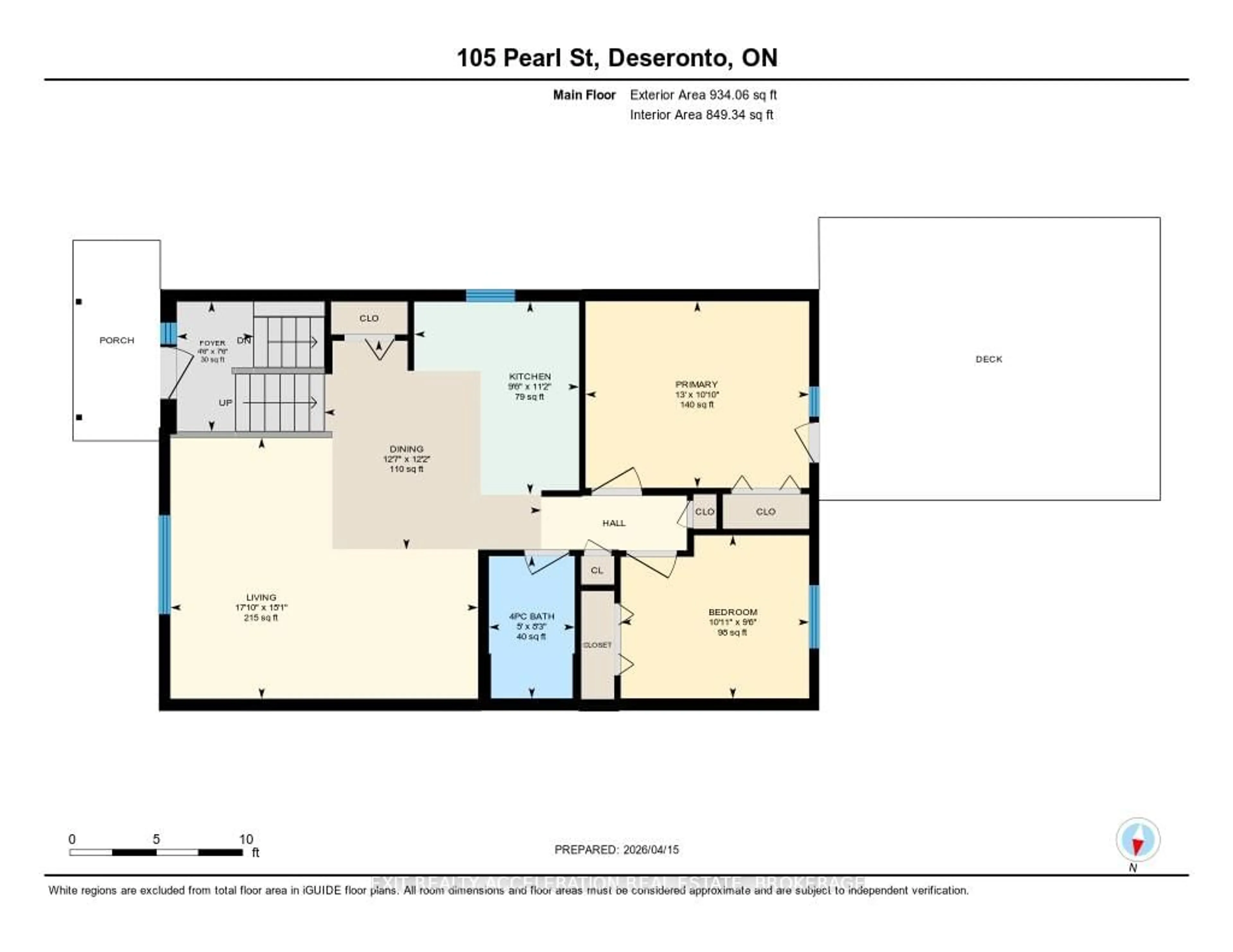 Floor plan for 105 Pearl St, Deseronto Ontario K0K 1X0